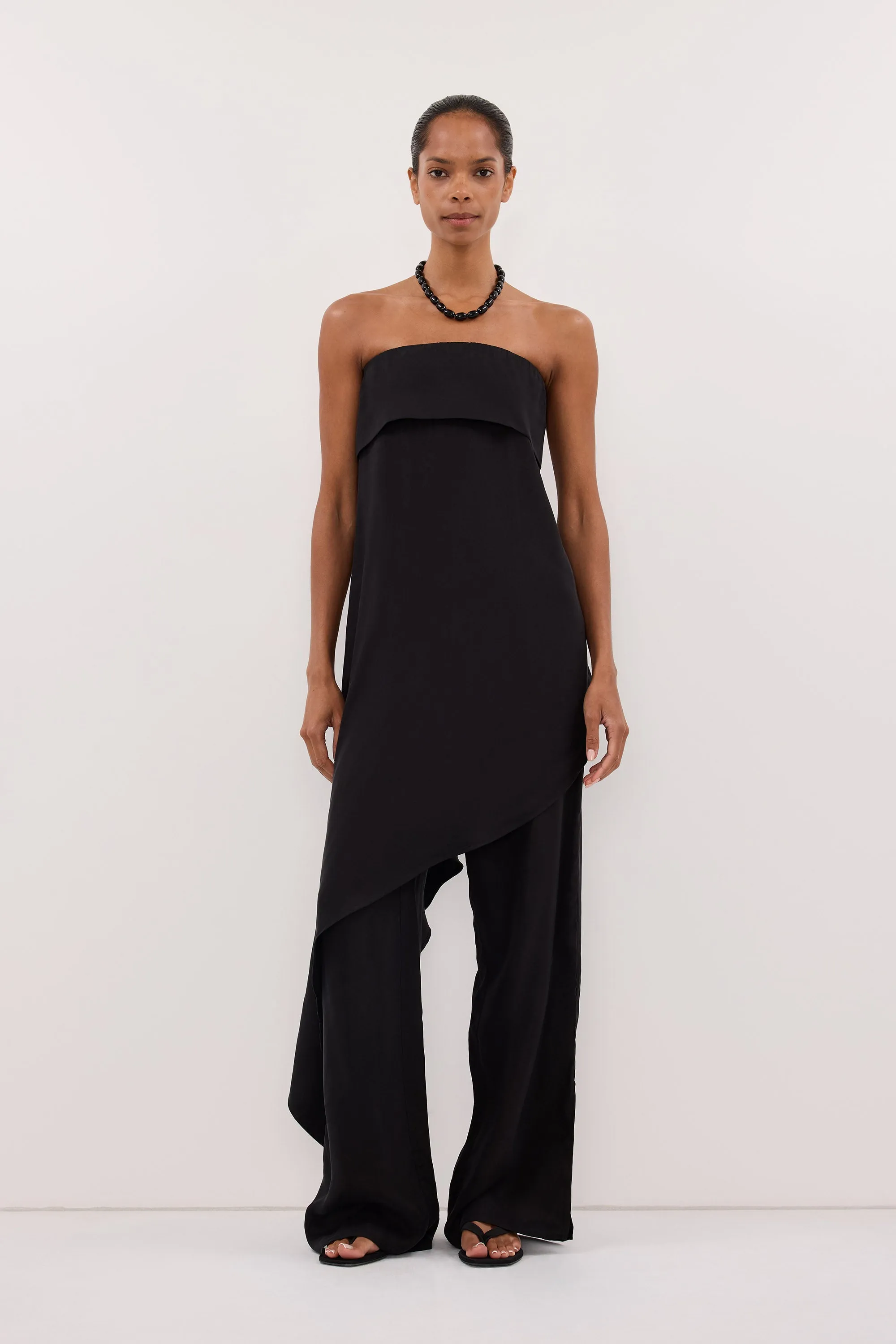 VENUS BLACK CUPRO ASYM TOP sold by Dissh product image thumbnail 2