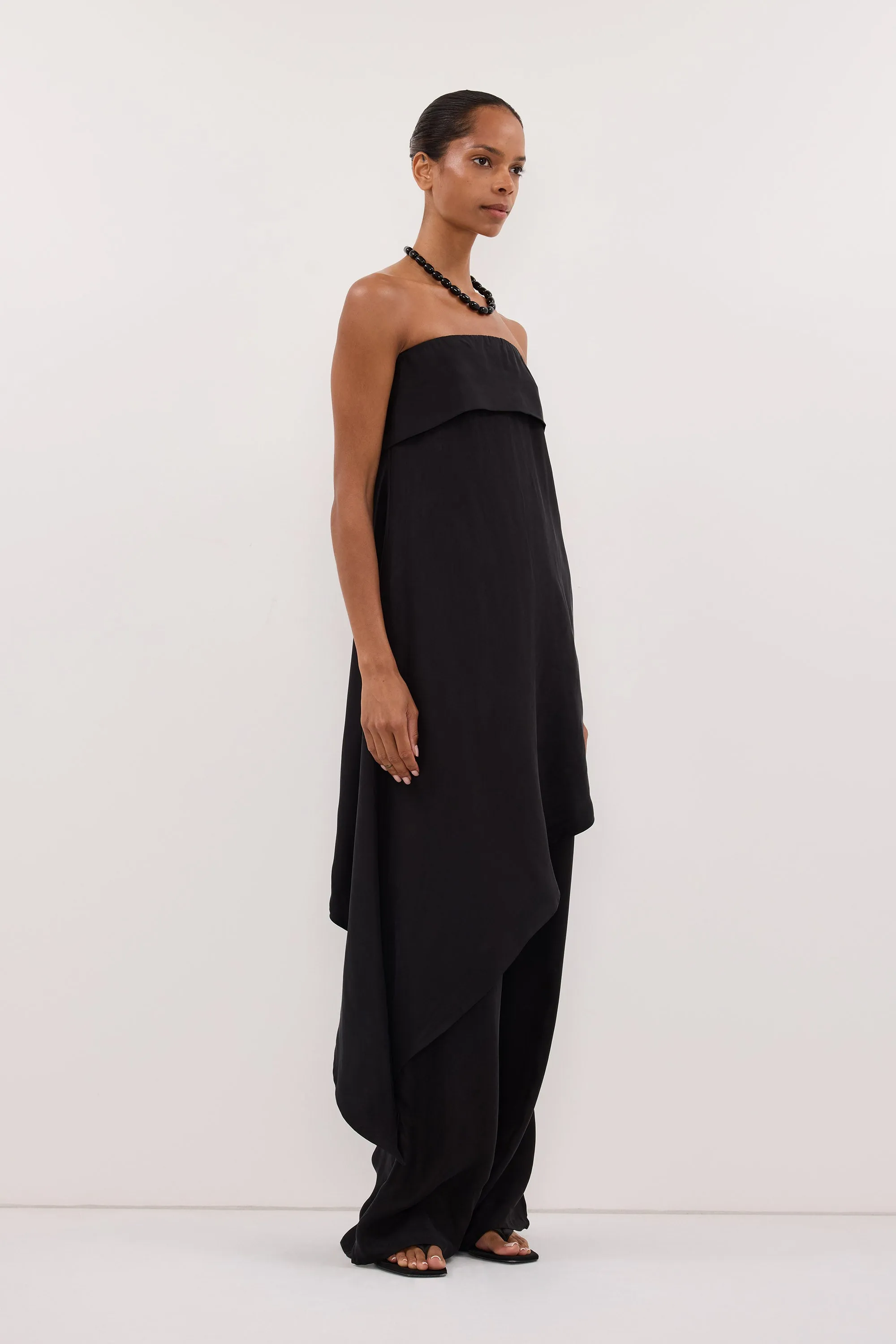 VENUS BLACK CUPRO ASYM TOP sold by Dissh product image thumbnail 4