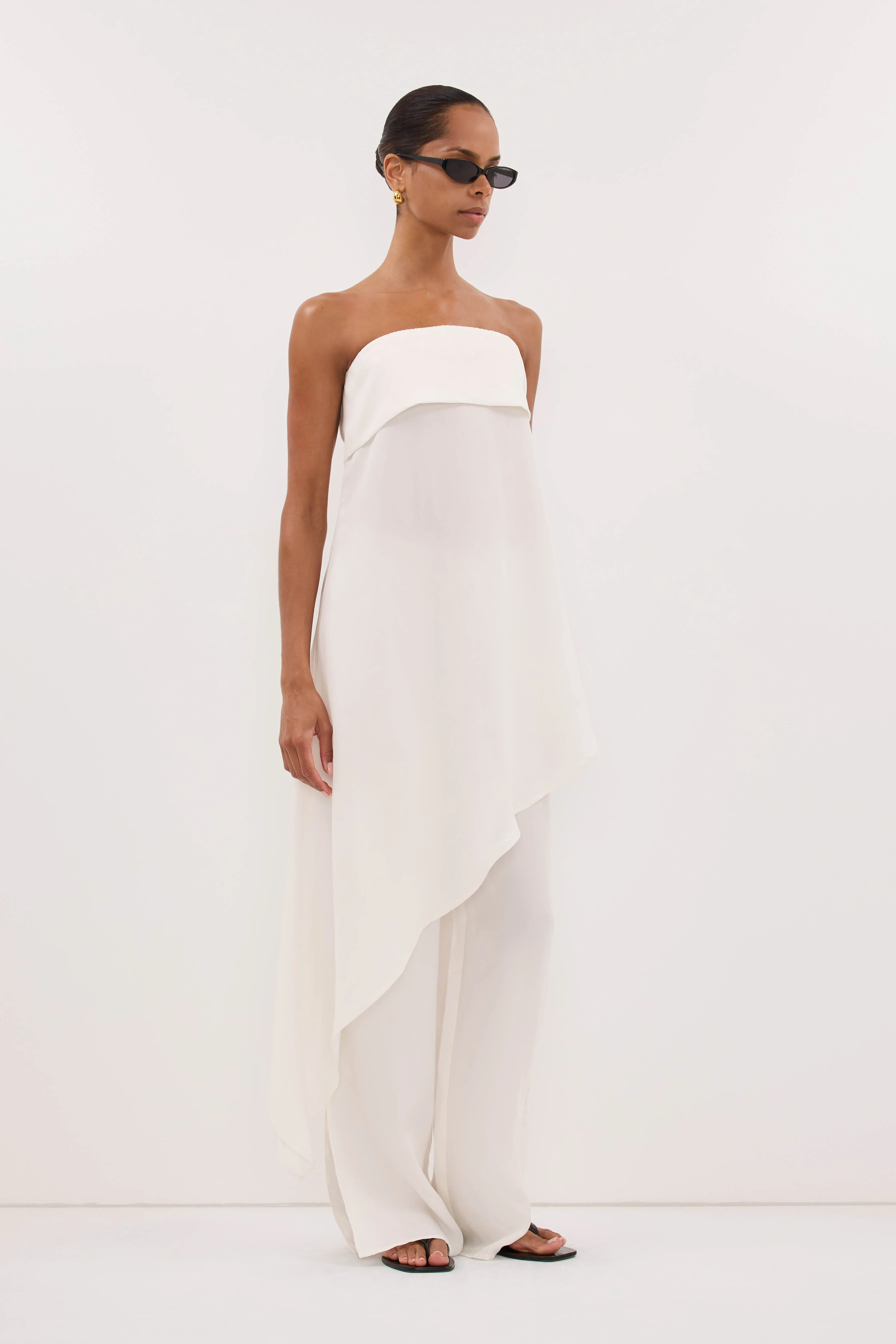 VENUS WHITE CUPRO ASYM TOP sold by Dissh product image thumbnail 3