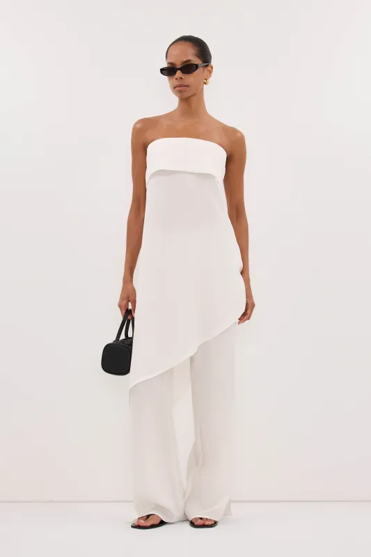 VENUS WHITE CUPRO ASYM TOP made by Dissh