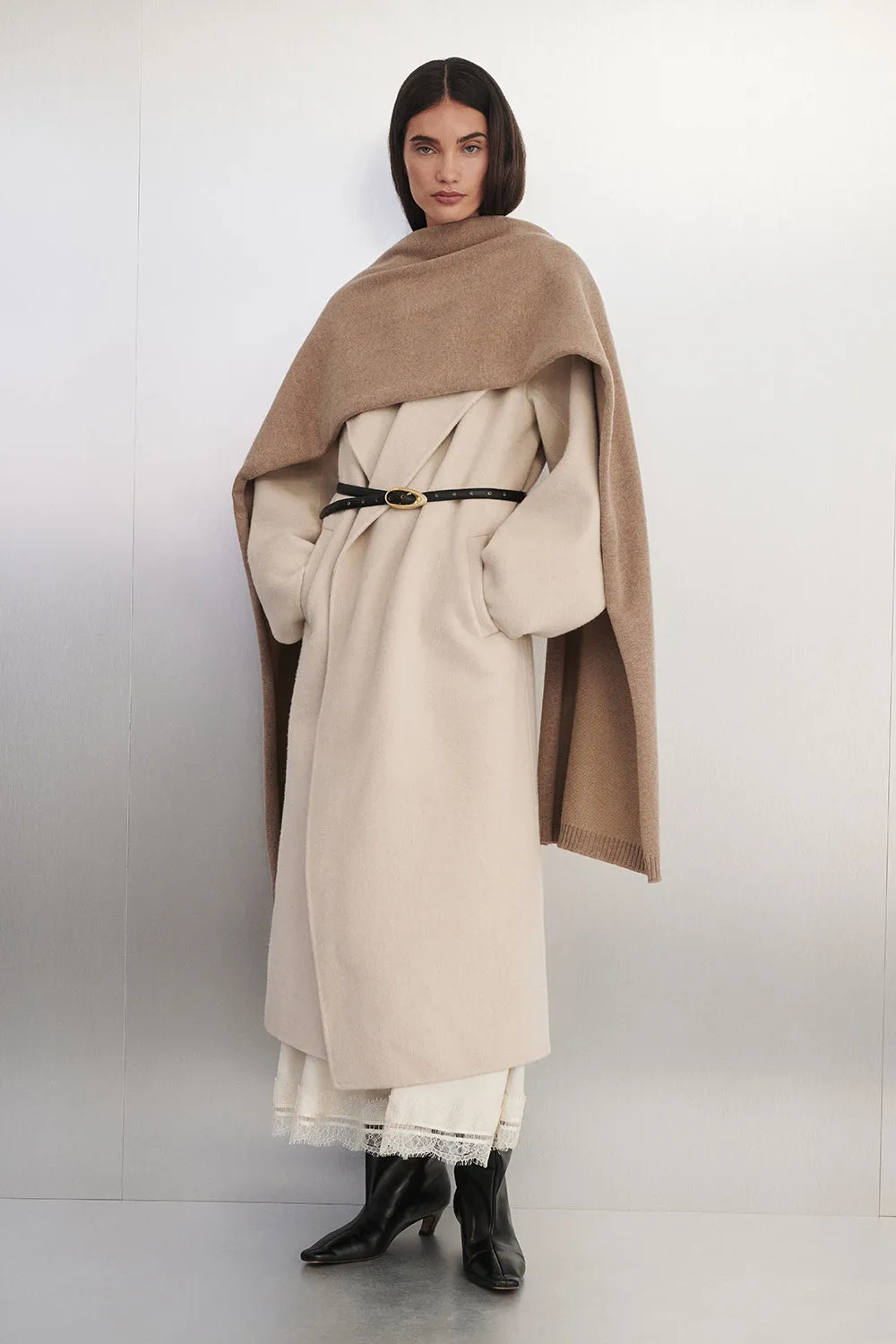 WREN BONE WOOL BLEND COAT sold by Dissh