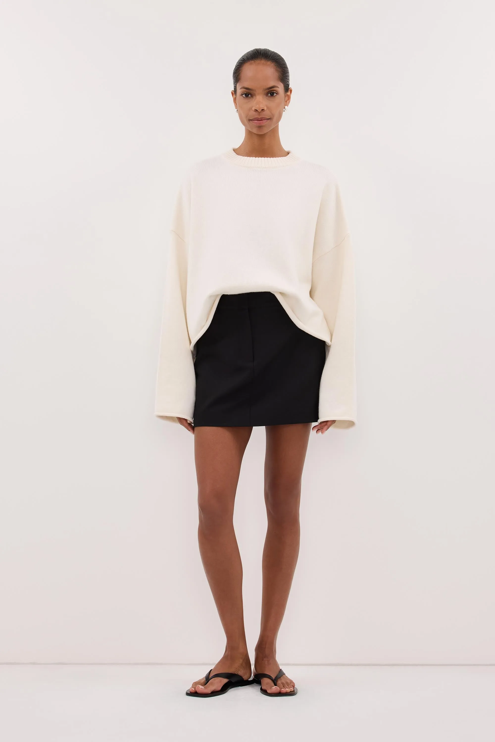 CYRUS BLACK FLY FRONT SKORT sold by Dissh