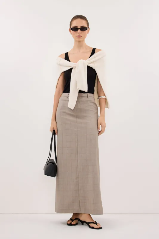 KALILA ASH A-LINE MAXI SKIRT made by Dissh