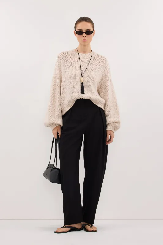 ROSA CHALK CROPPED KNIT JUMPER made by Dissh