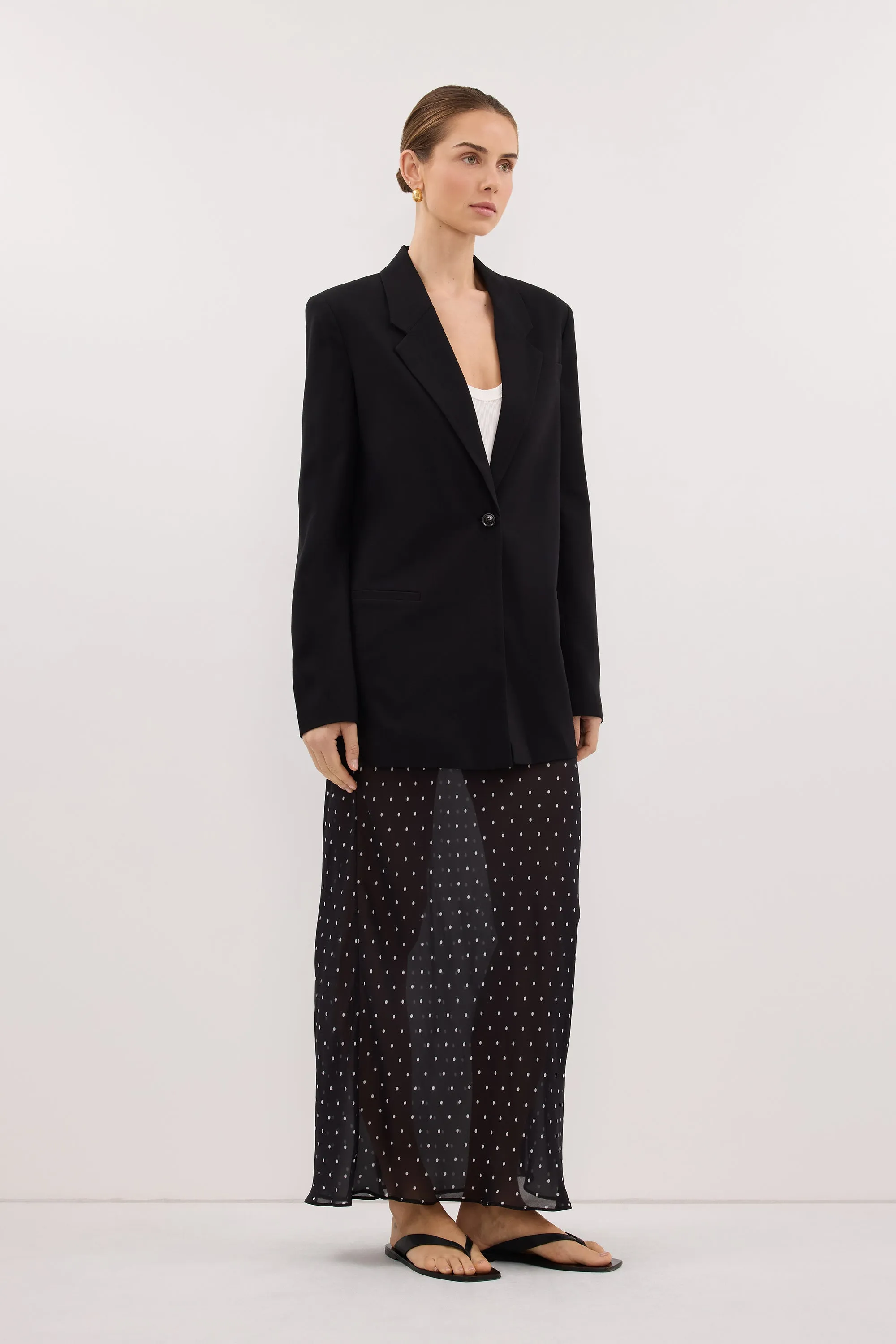 KEATON BLACK SLIM LONGLINE BLAZER sold by Dissh product image thumbnail 3