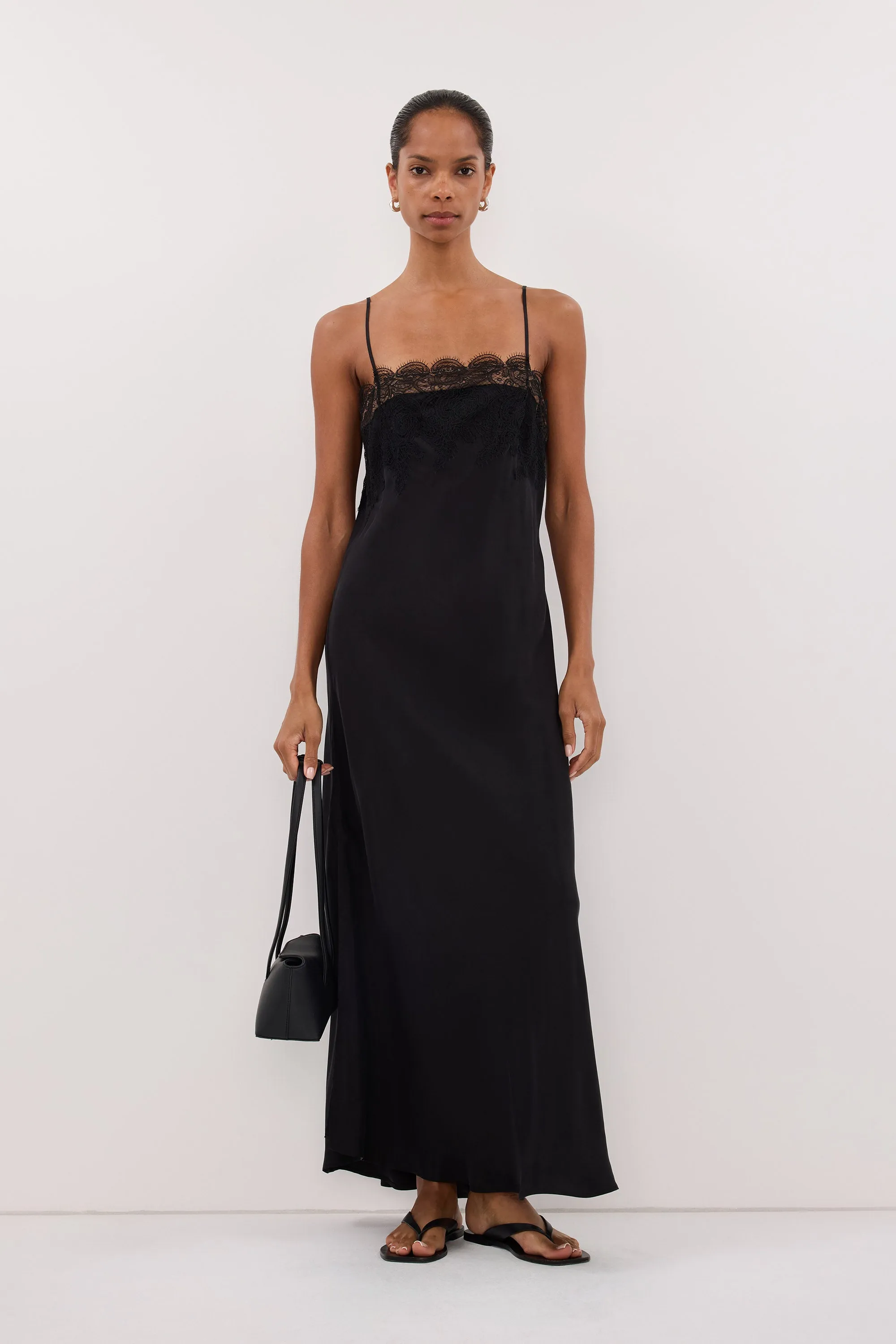 MINA BLACK CUPRO LACE DRESS sold by Dissh product image thumbnail 2