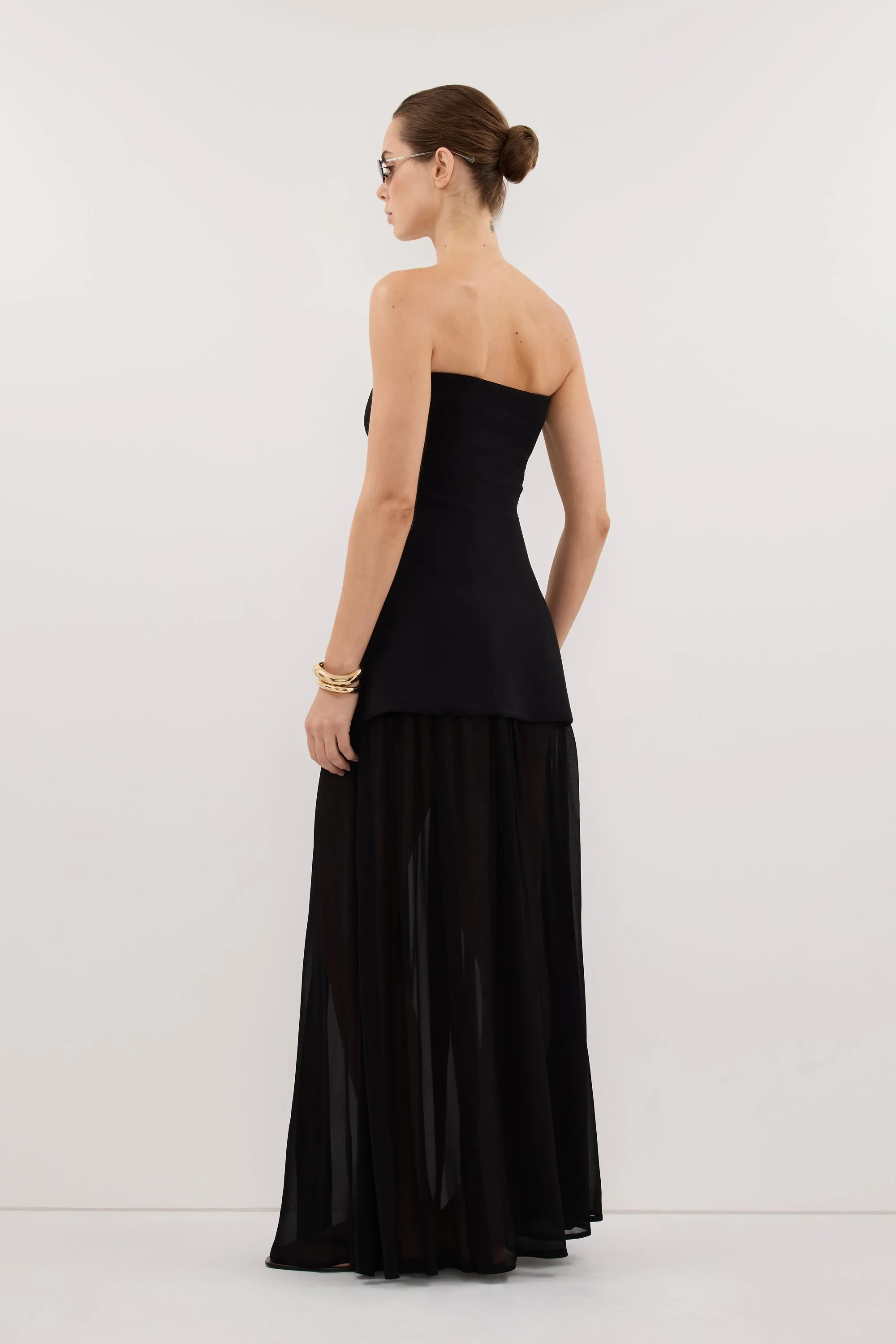COCO BLACK LONGLINE BANDEAU KNIT TOP sold by Dissh product image thumbnail 5