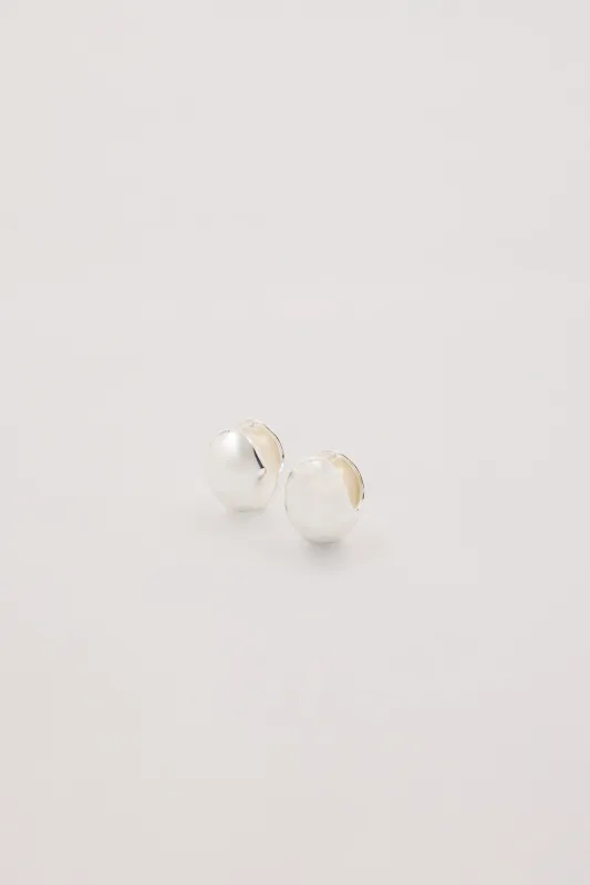 ANNA ROSSI LIGHT SILVER ORBIT HOOP made by Dissh