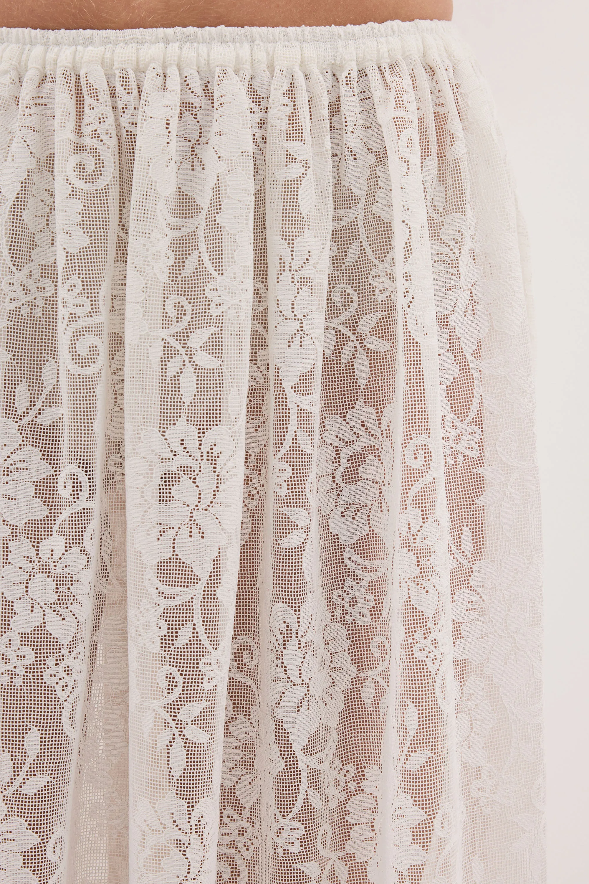 ANYA WHITE LACE MAXI SKIRT sold by Dissh product image thumbnail 5