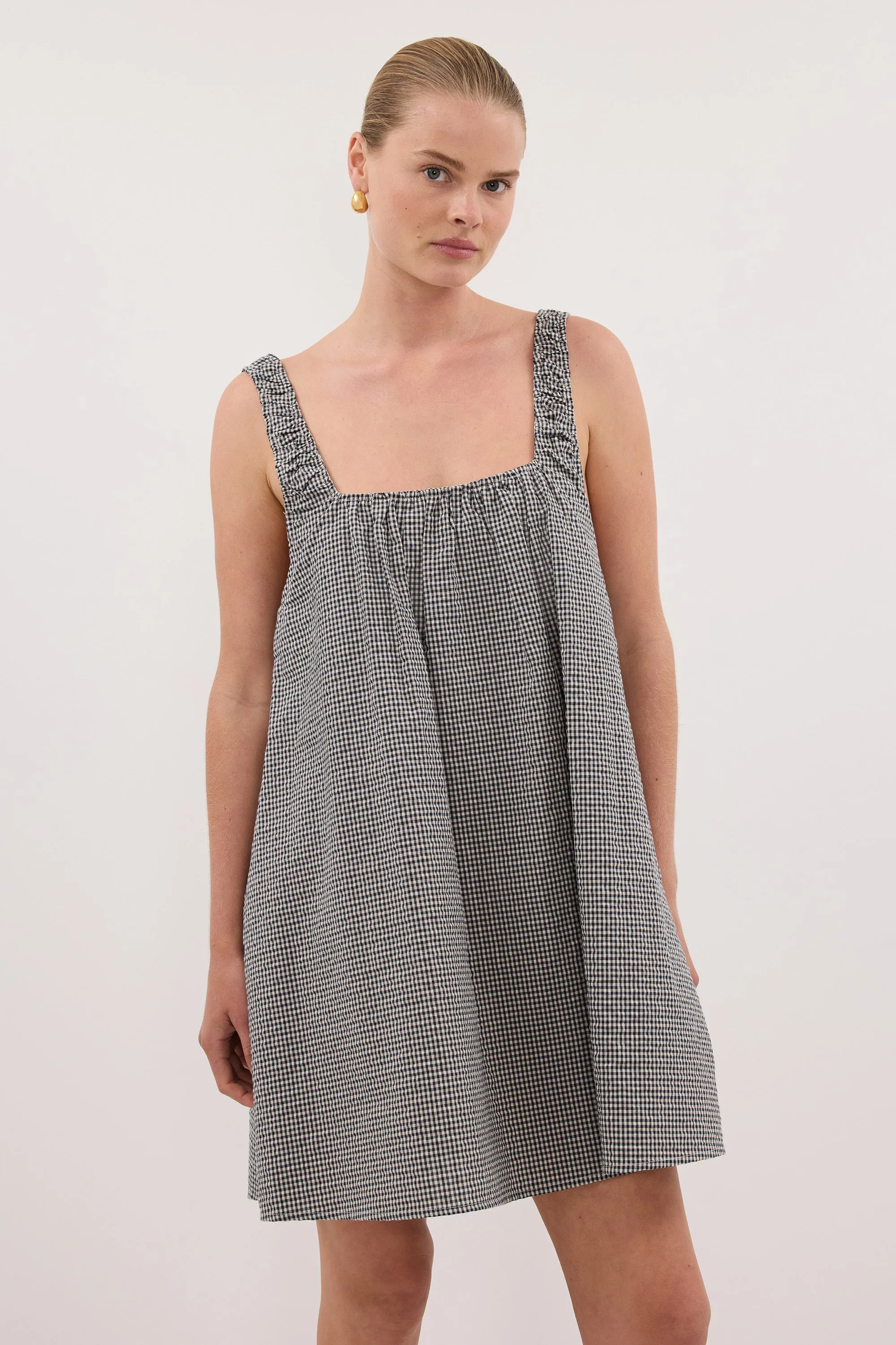 BRIONA GINGHAM COTTON MINI DRESS sold by Dissh product image thumbnail 2