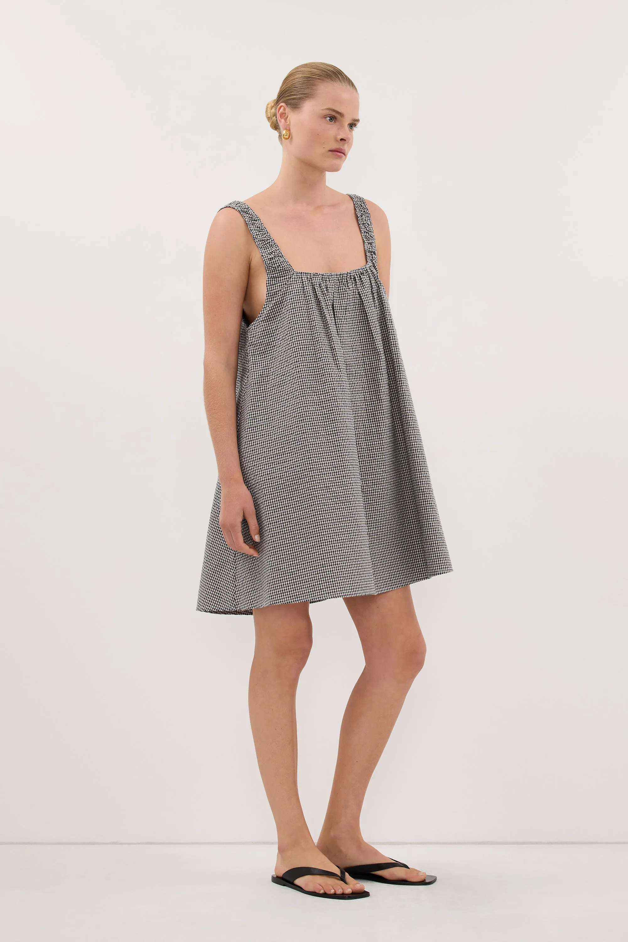 BRIONA GINGHAM COTTON MINI DRESS sold by Dissh product image thumbnail 3