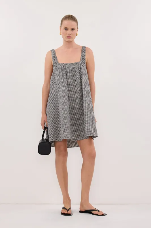 BRIONA GINGHAM COTTON MINI DRESS made by Dissh
