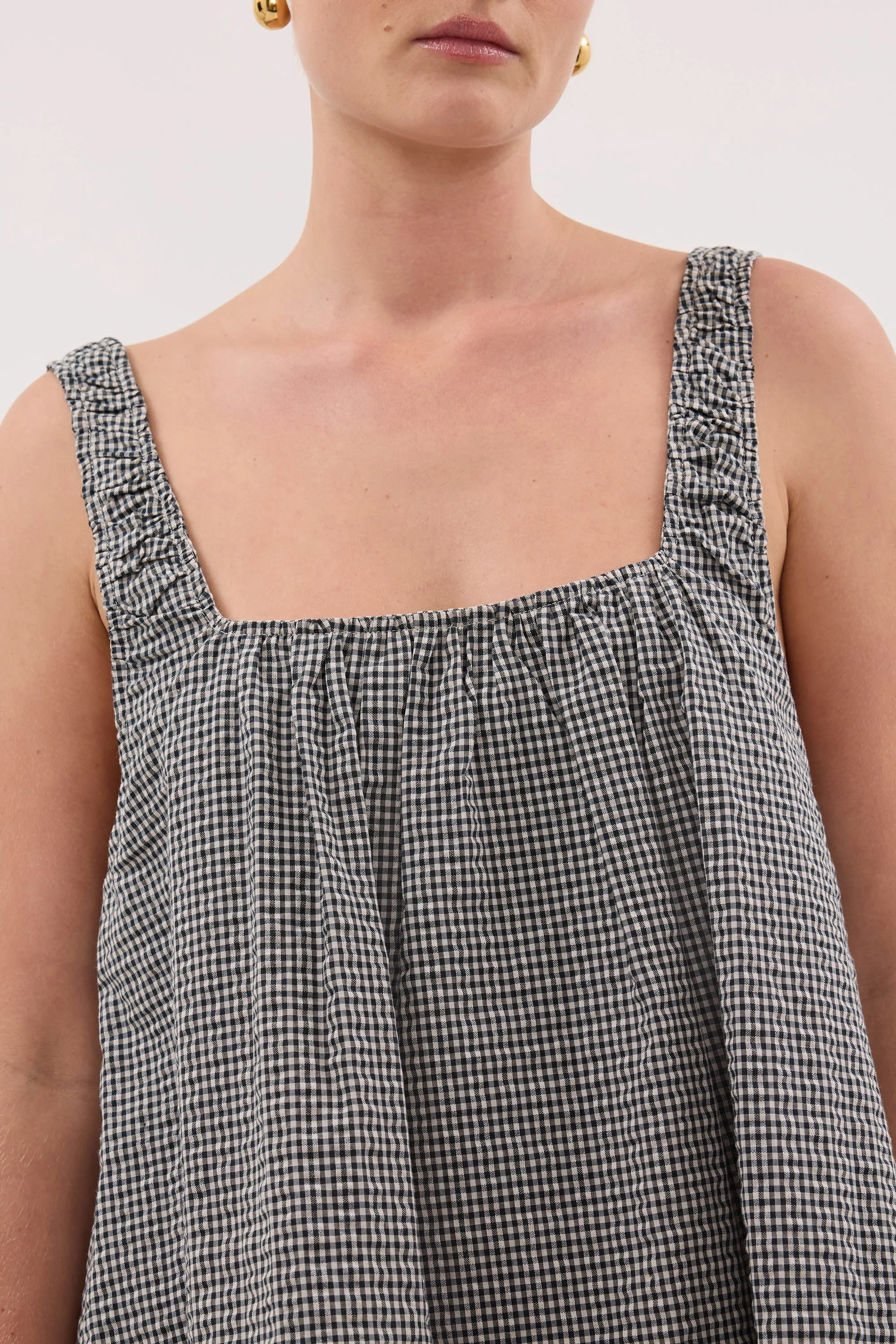 BRIONA GINGHAM COTTON MINI DRESS sold by Dissh product image thumbnail 5