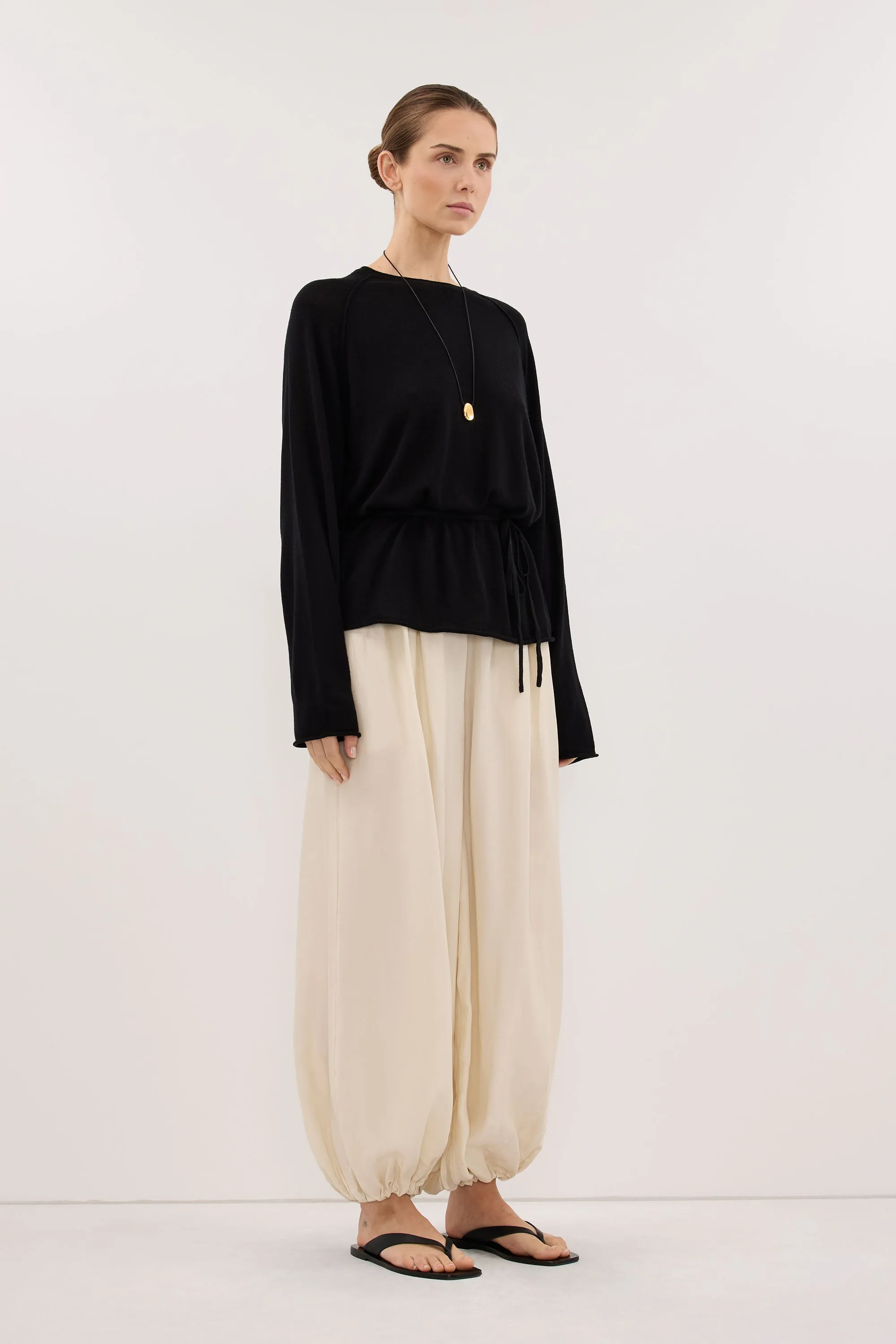 DUKE BLACK TIE MERINO KNIT TOP sold by Dissh product image thumbnail 3