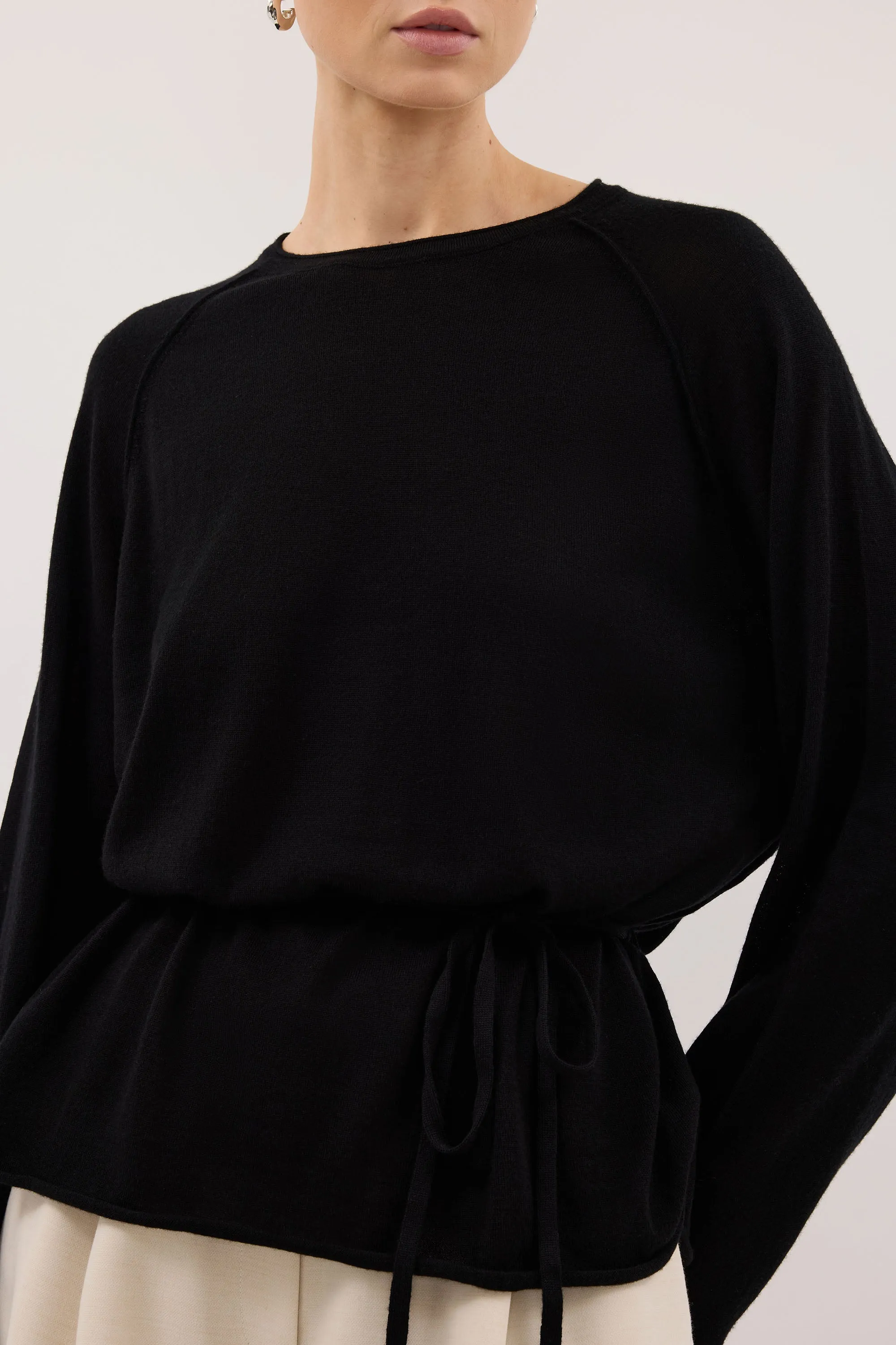 DUKE BLACK TIE MERINO KNIT TOP sold by Dissh product image thumbnail 5