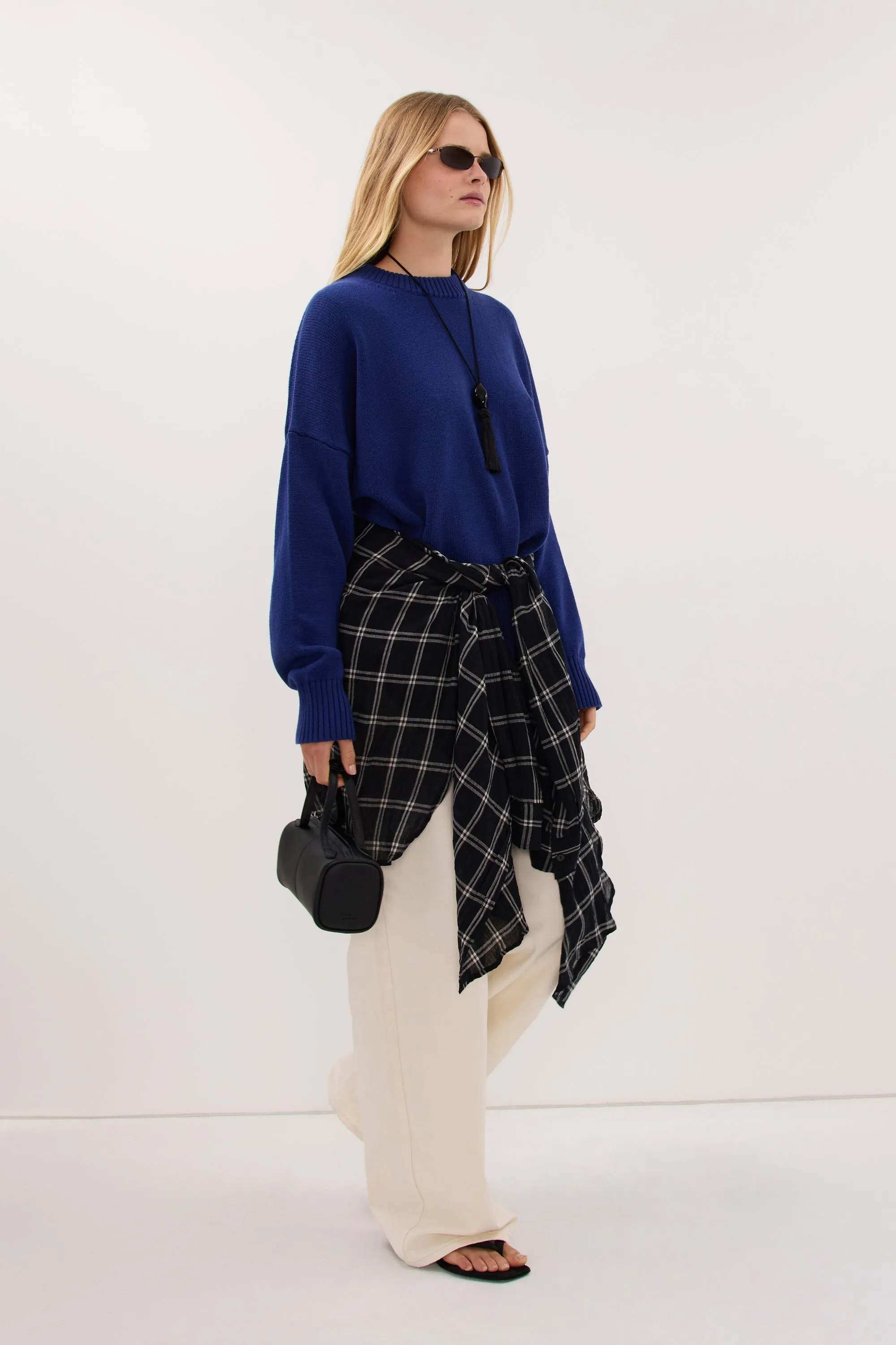 CECILIA COBALT CREW NECK JUMPER sold by Dissh product image thumbnail 4