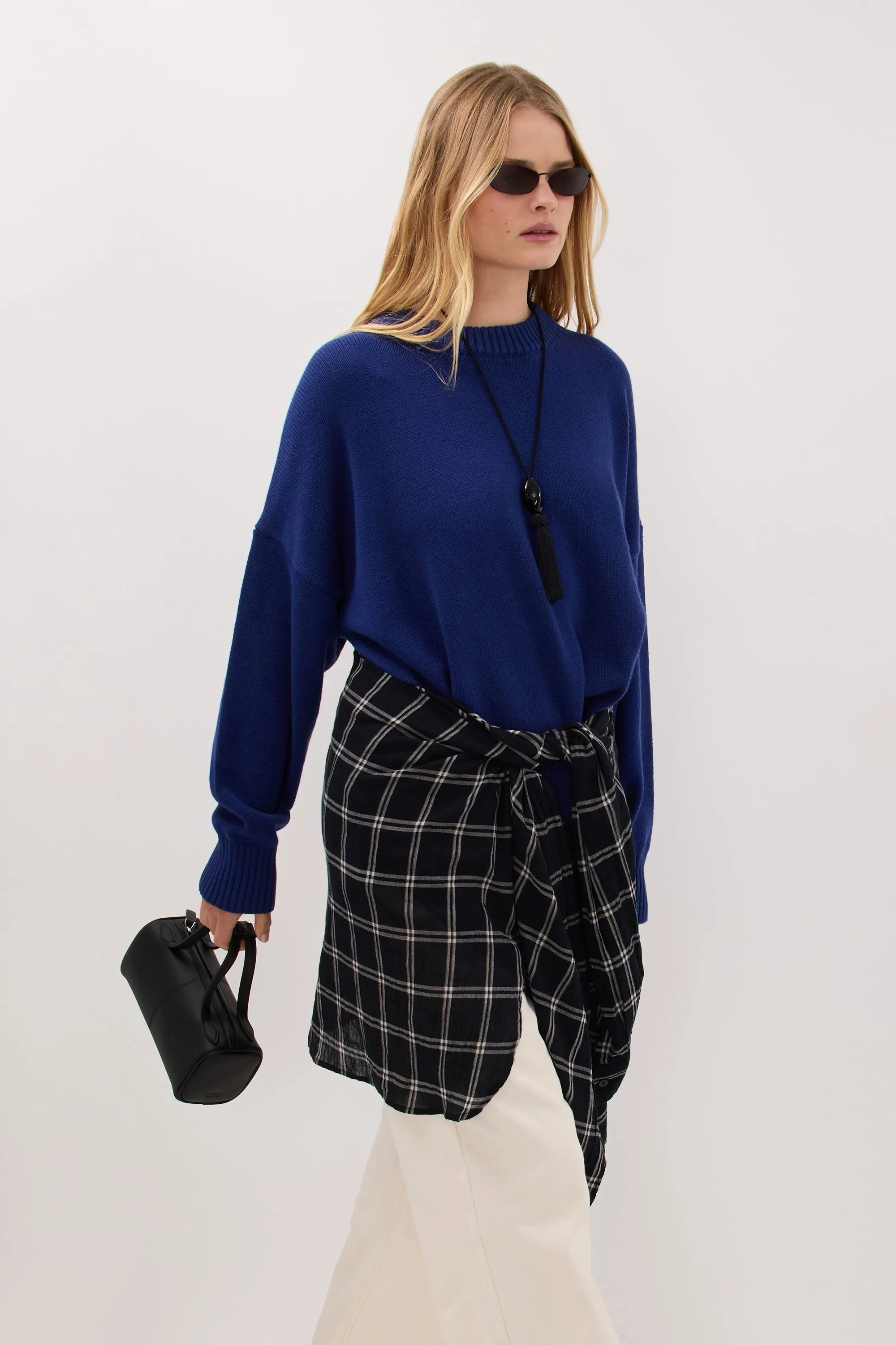 CECILIA COBALT CREW NECK JUMPER sold by Dissh product image thumbnail 2