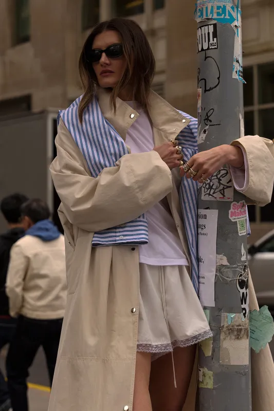 MARIS OYSTER LIGHTWEIGHT TRENCH COAT made by Dissh