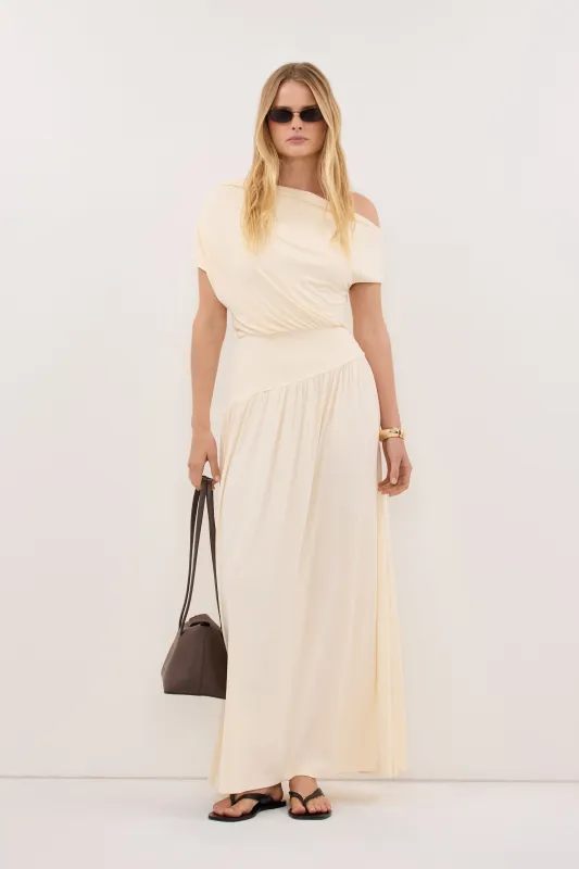 ELSIE BUTTER MODAL ASYM MAXI DRESS made by Dissh