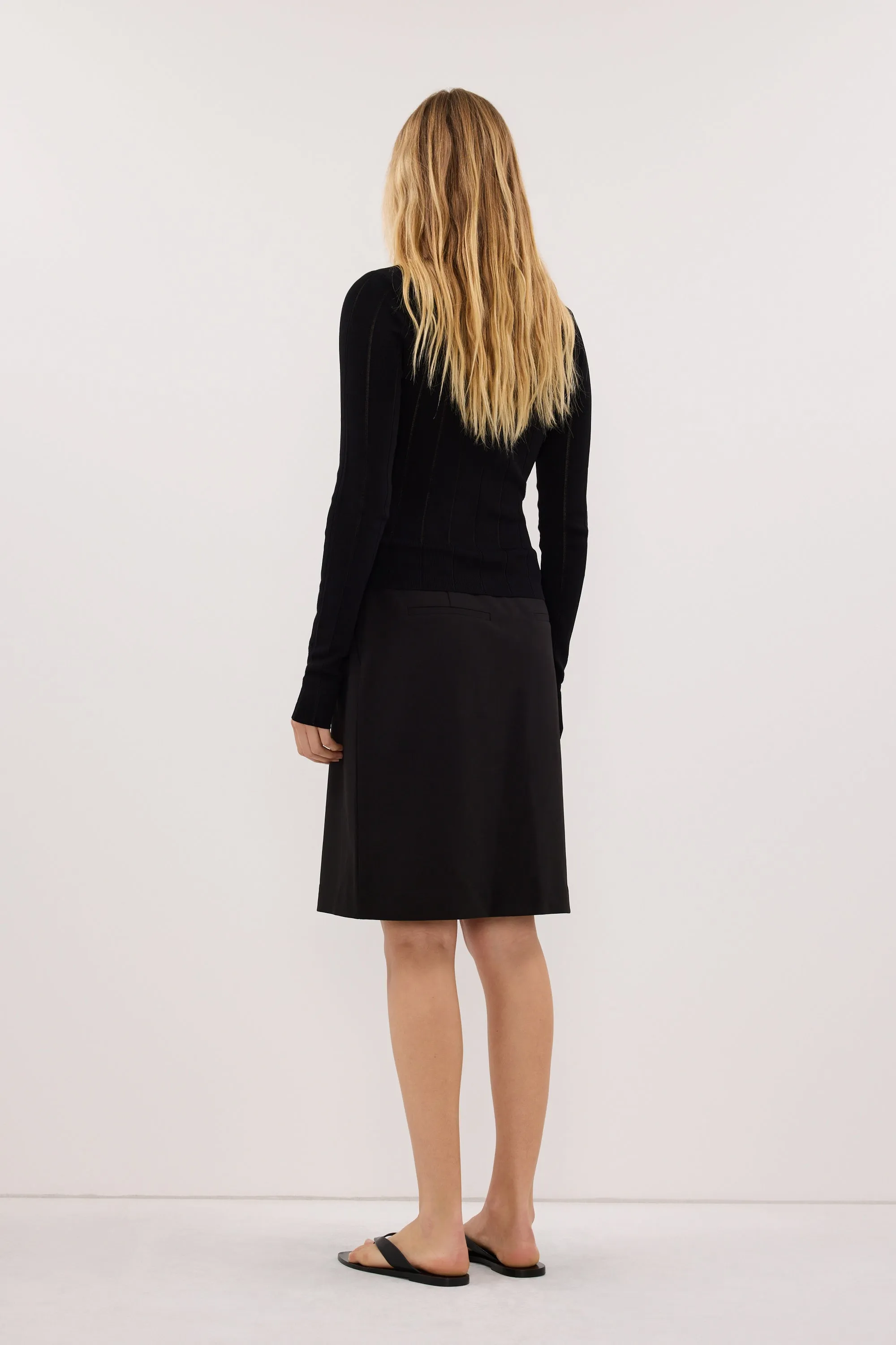 RIDLEY BLACK RIB KNIT TOP sold by Dissh product image thumbnail 4