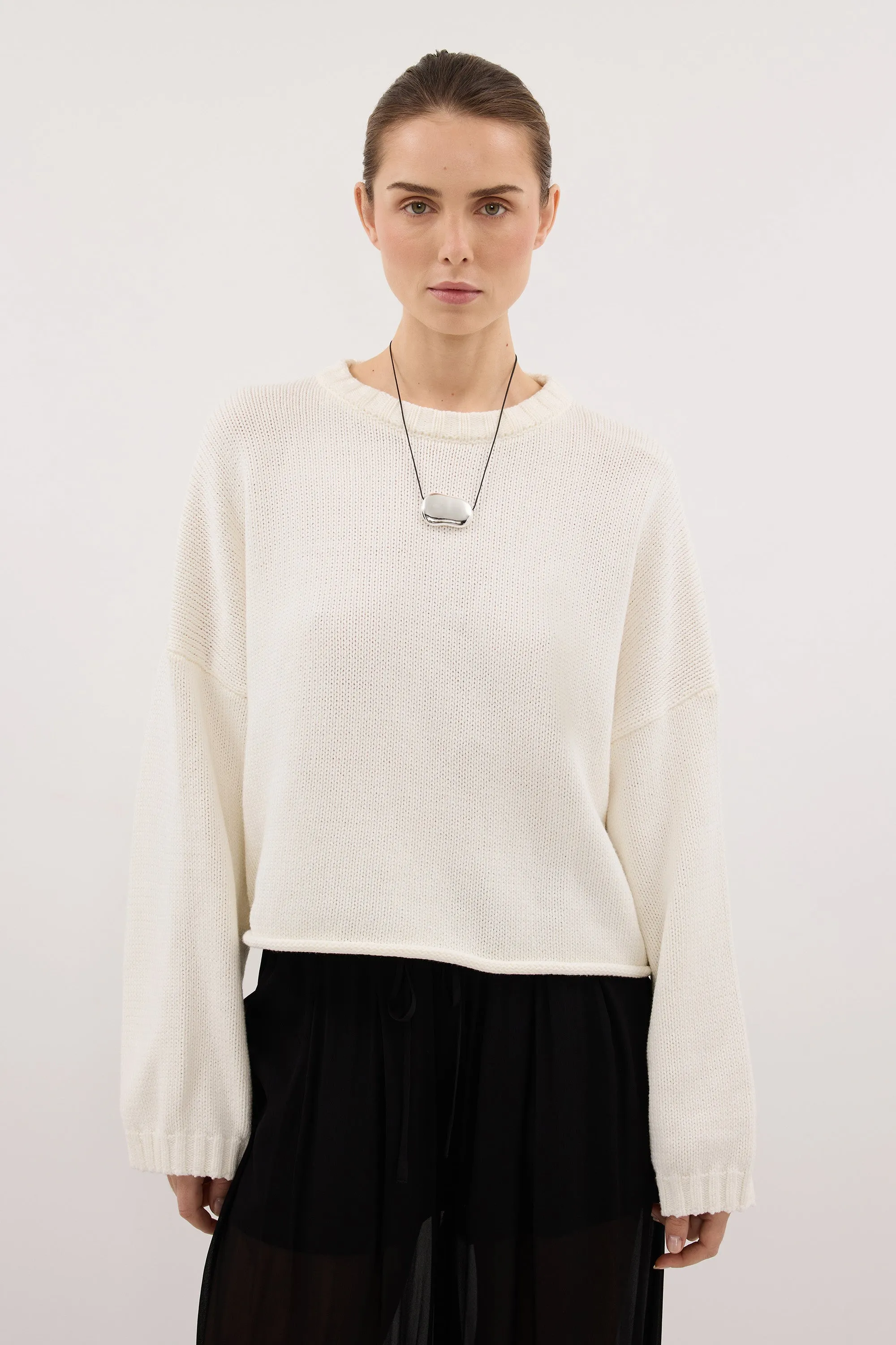 BAY IVORY KNIT JUMPER sold by Dissh product image thumbnail 2