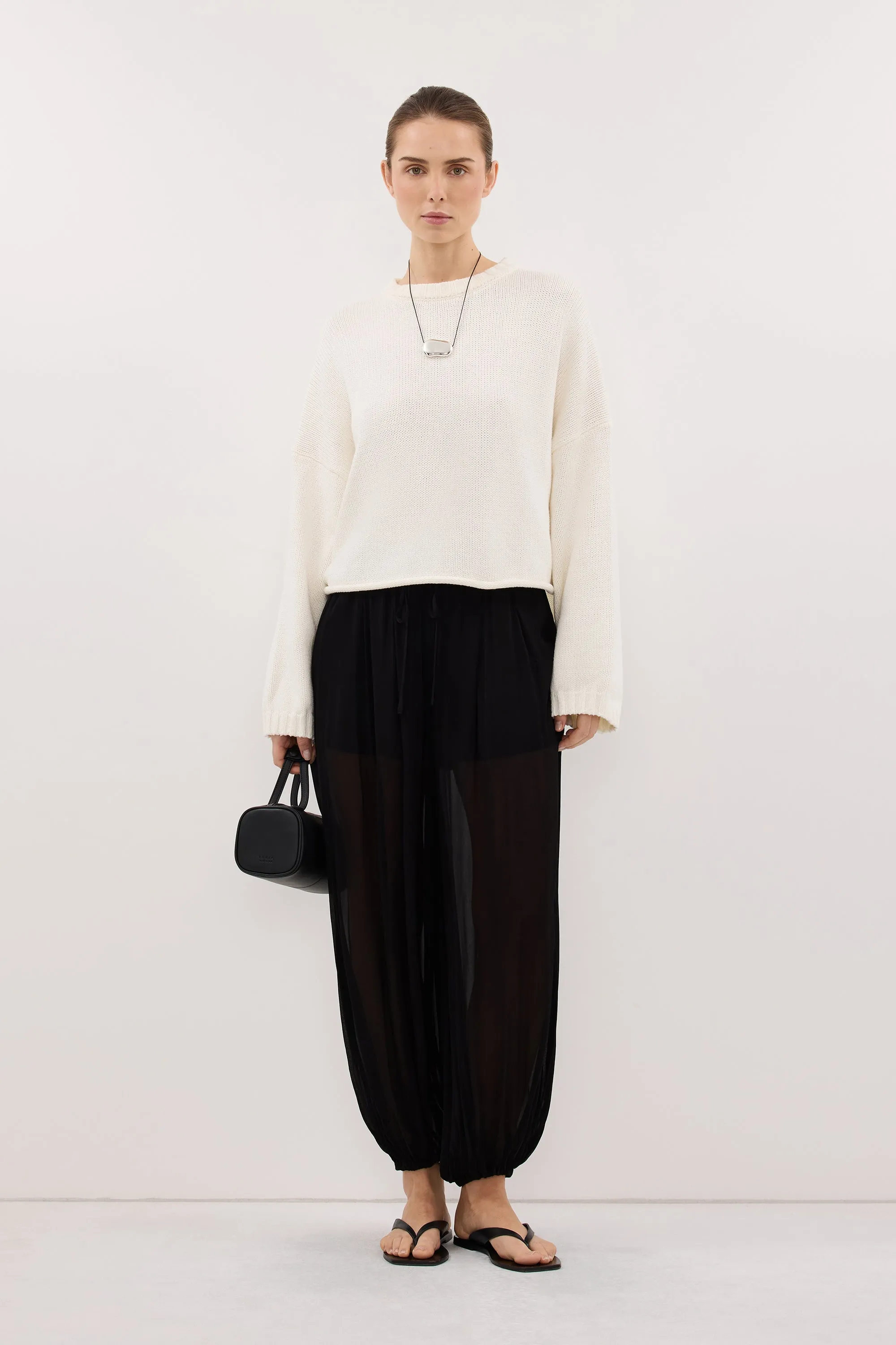 BAY IVORY KNIT JUMPER sold by Dissh