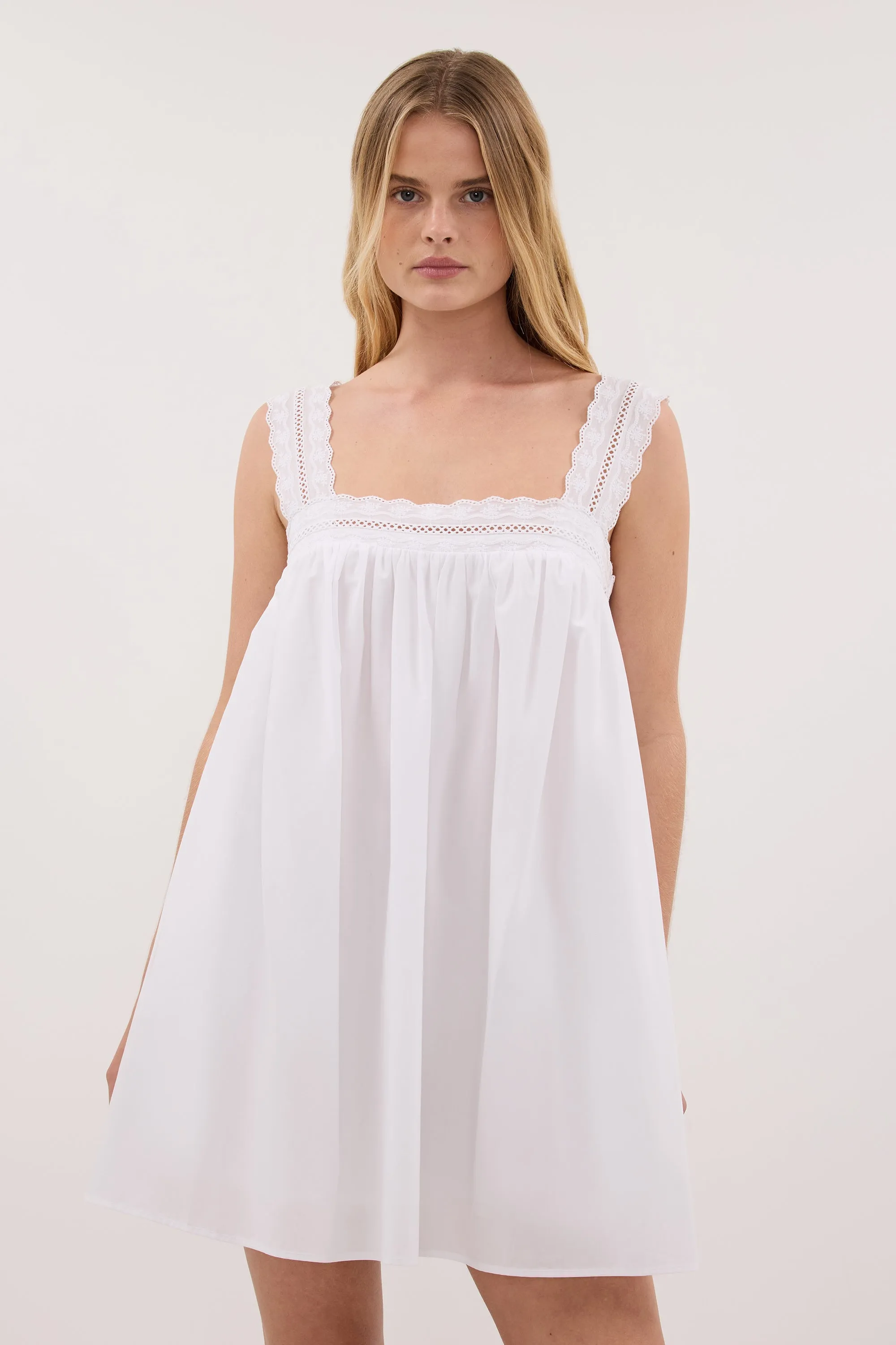 MIRANDA WHITE LACE TRIM MINI DRESS sold by Dissh product image thumbnail 2