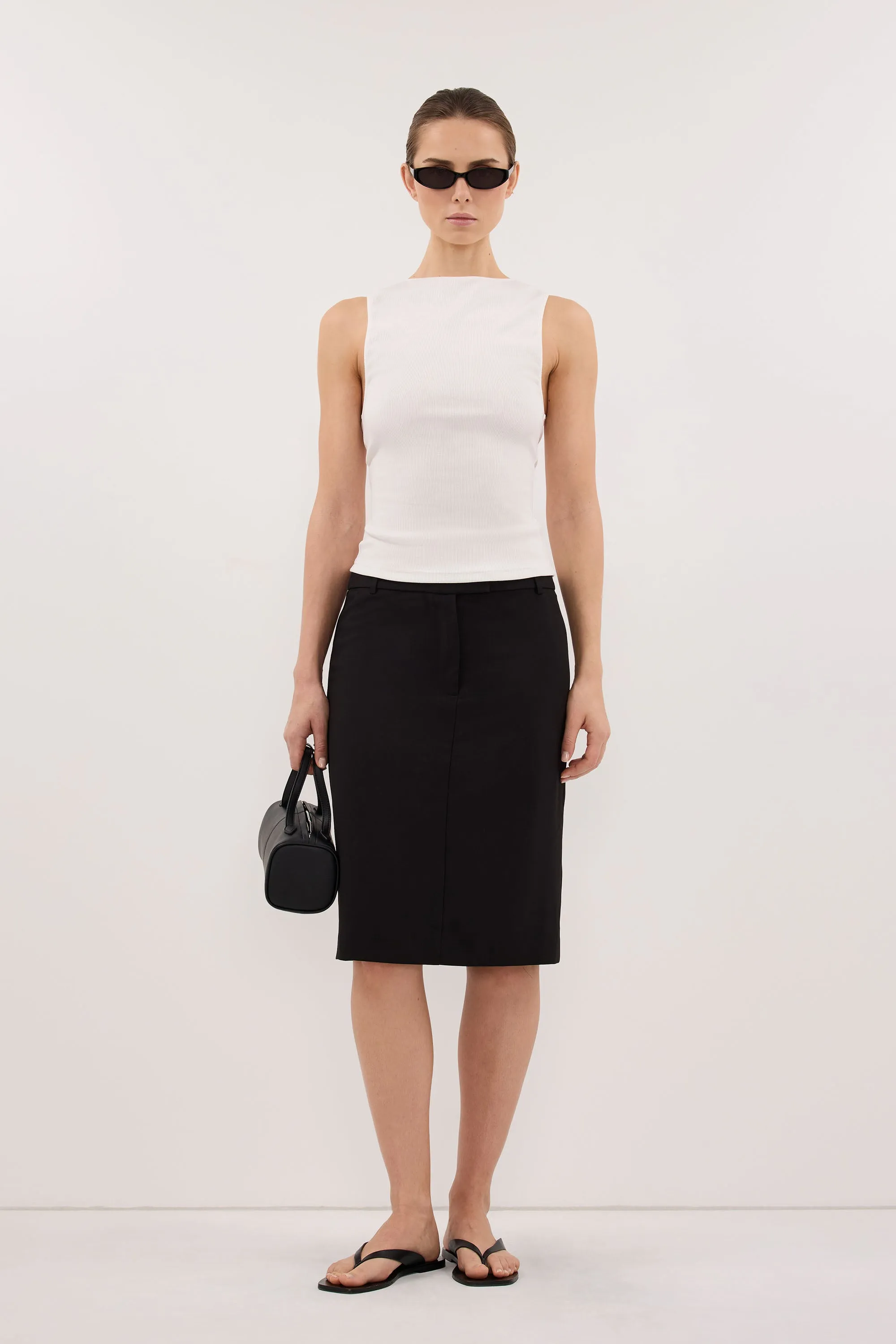 AMARA OFF WHITE BOAT NECK KNIT TANK sold by Dissh product image thumbnail 3