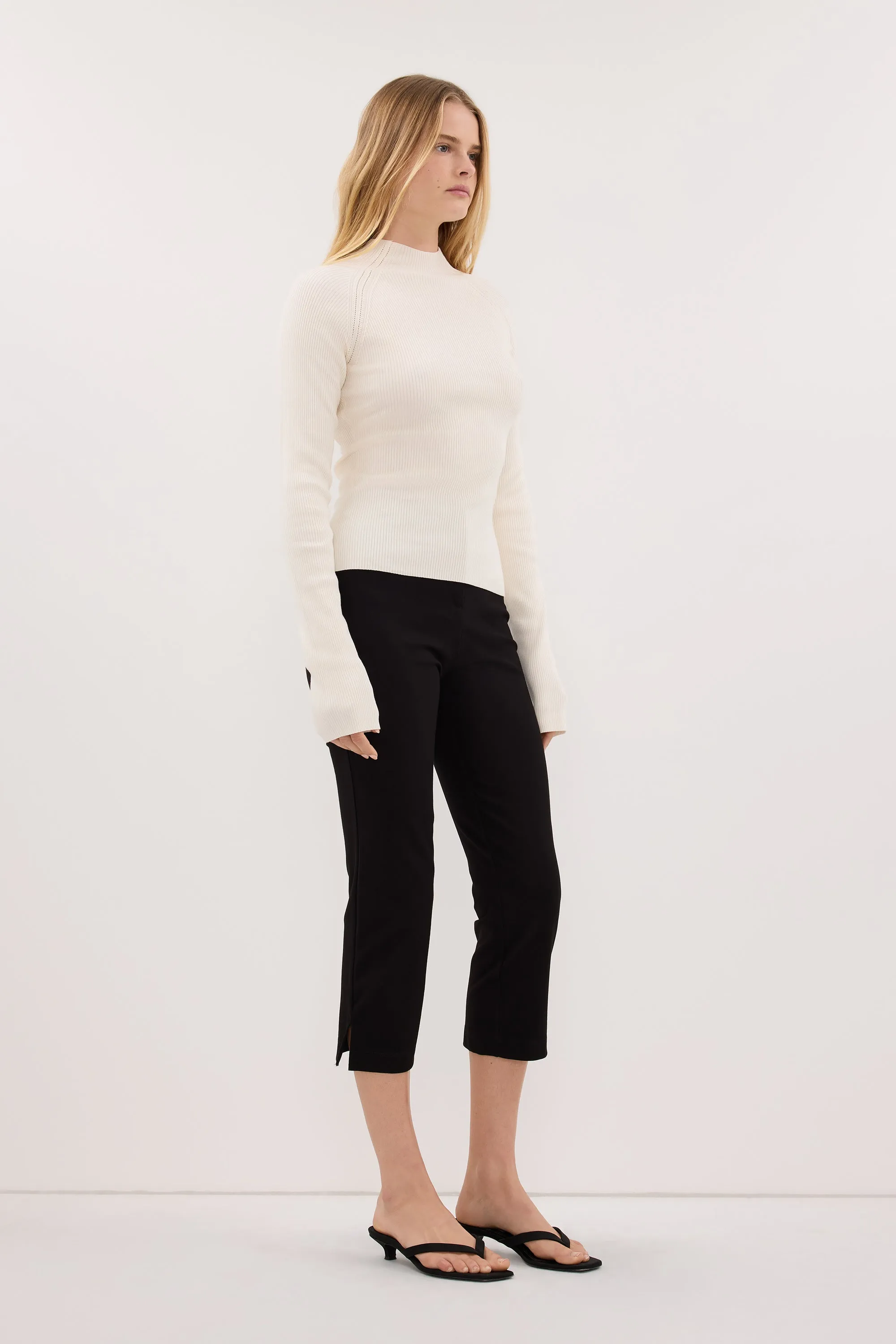 ANGEL CREAM RAGLAN FUNNEL NECK TOP sold by Dissh product image thumbnail 3