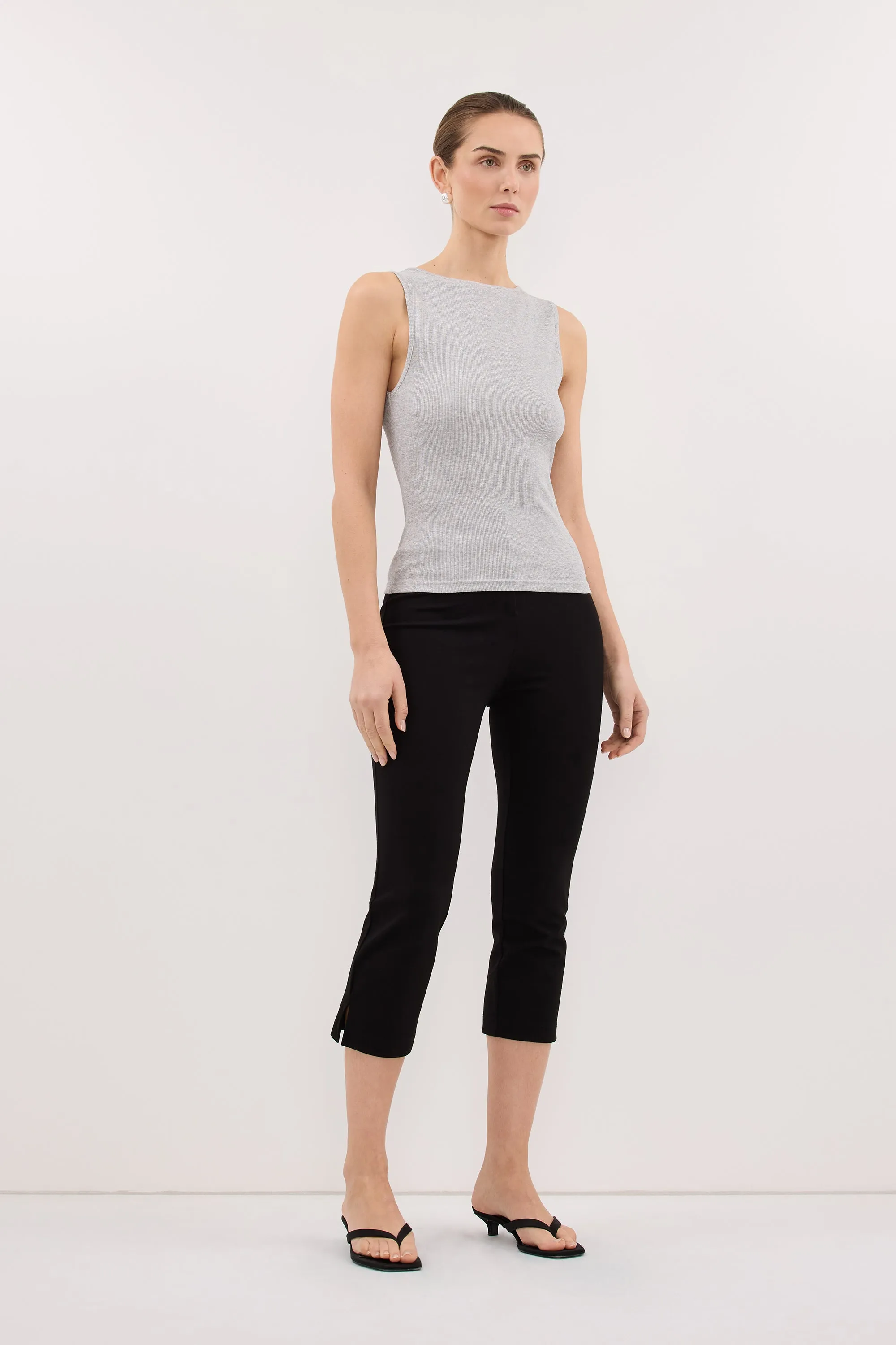 AMARA GREY MARLE BOAT NECK KNIT TANK sold by Dissh product image thumbnail 3