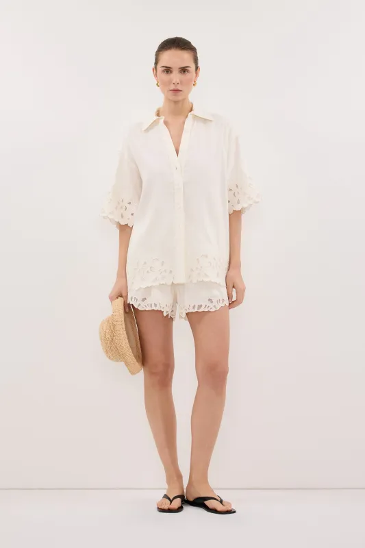 ZARIA OFF WHITE SHORT made by Dissh