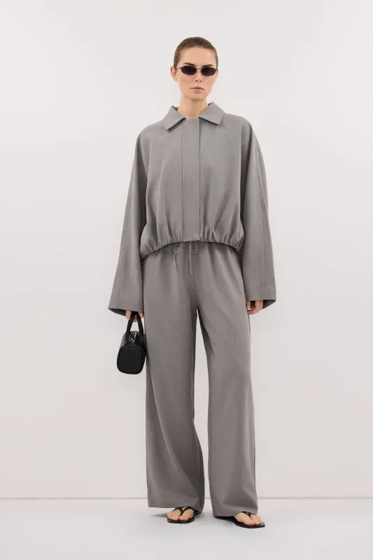 KENDALL STEEL GREY BOMBER JACKET made by Dissh