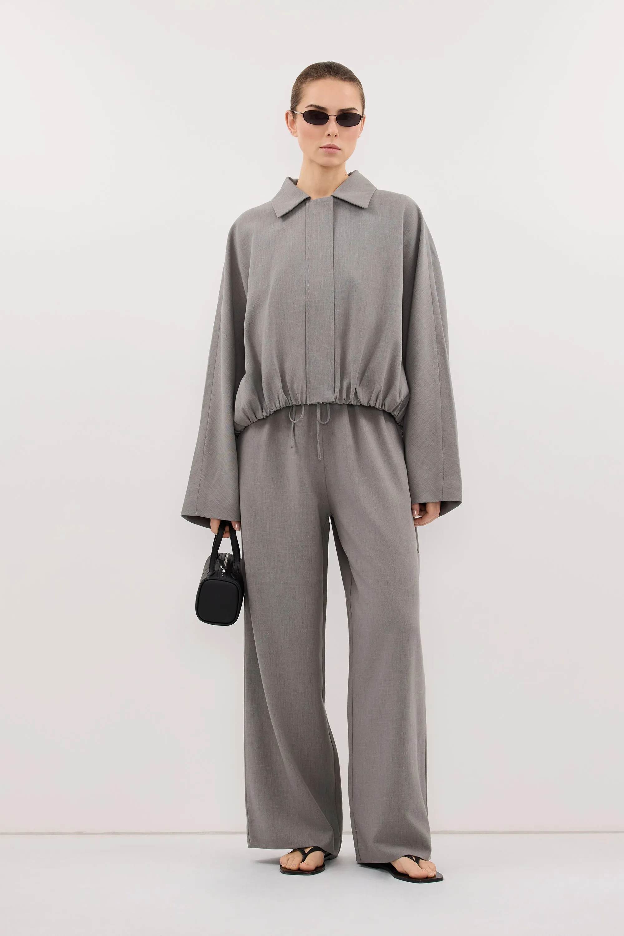 KENDALL STEEL GREY BOMBER JACKET sold by Dissh