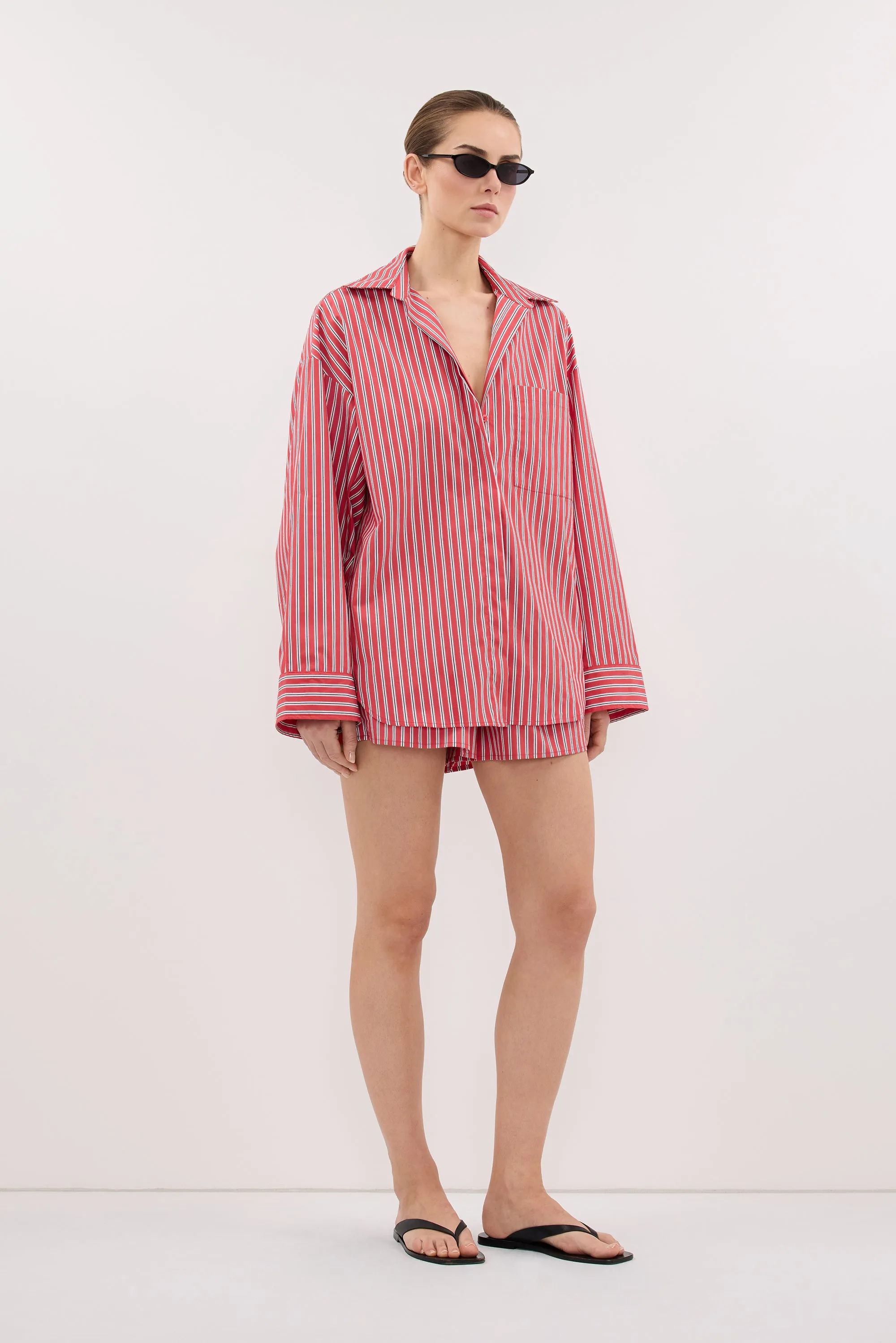MISHA RED STRIPE SHIRT sold by Dissh product image thumbnail 4