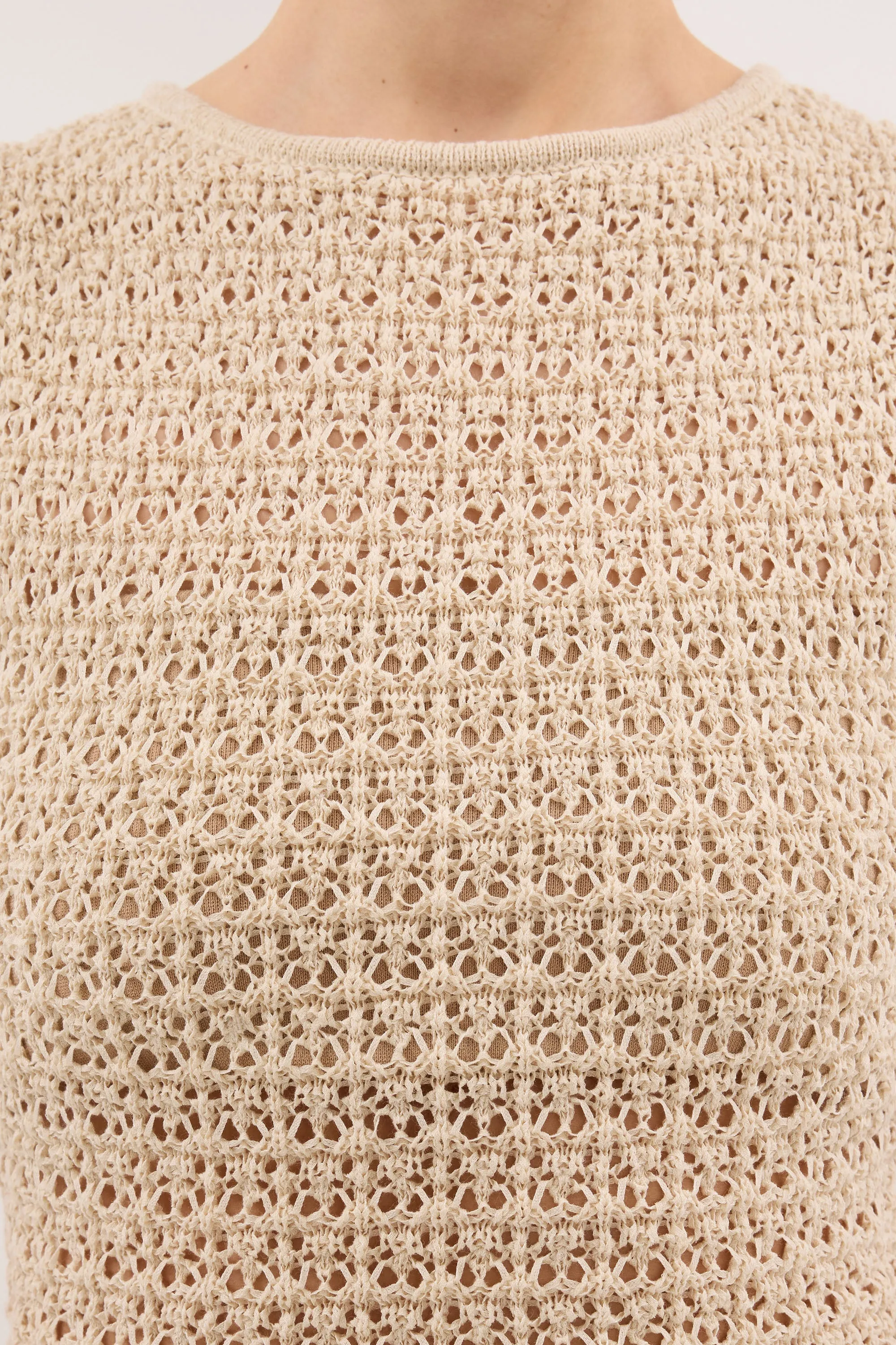 HALO NATURAL BOAT NECK KNIT TOP sold by Dissh product image thumbnail 5