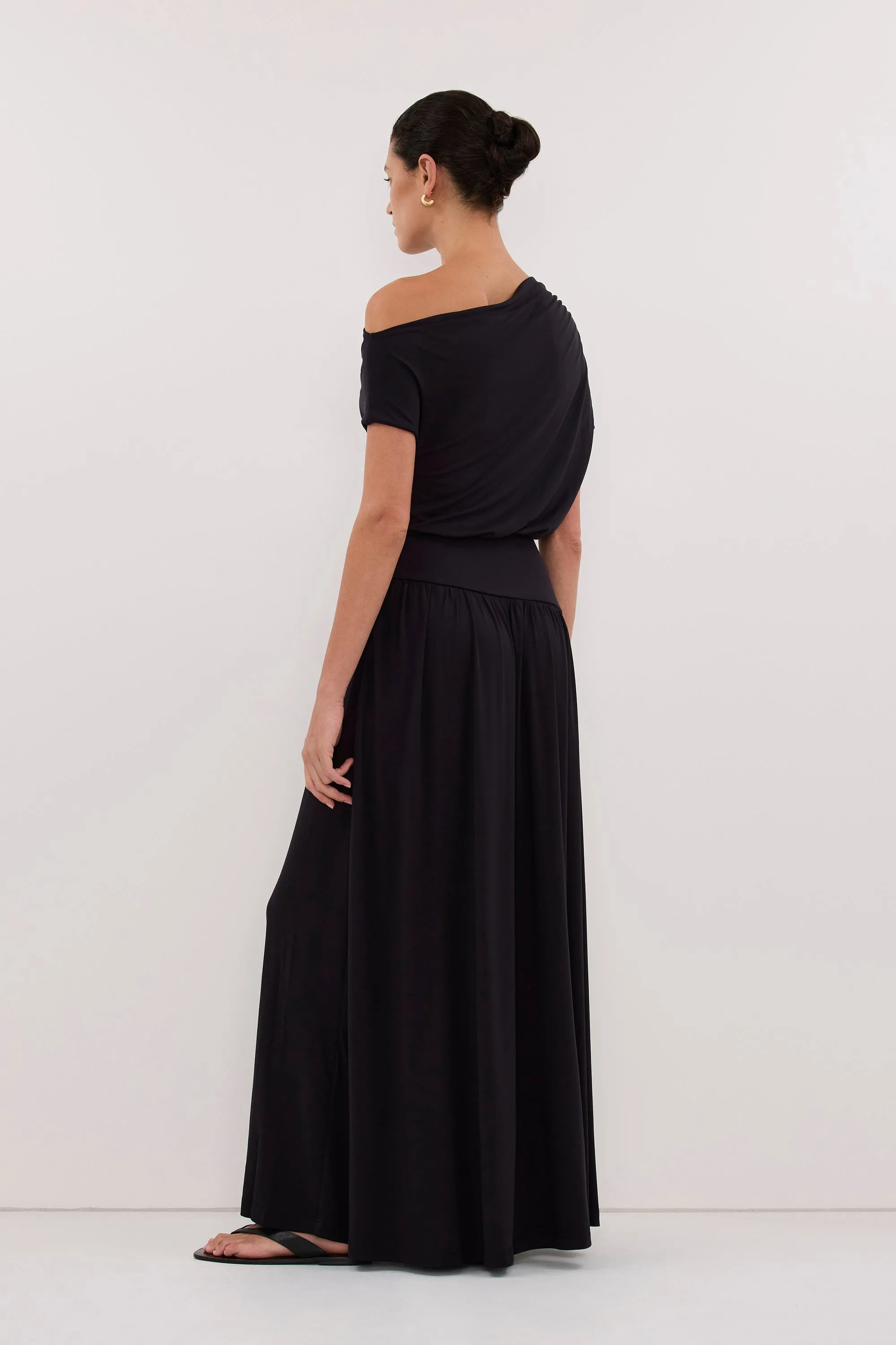 ELSIE BLACK MODAL ASYM MAXI DRESS sold by Dissh product image thumbnail 4