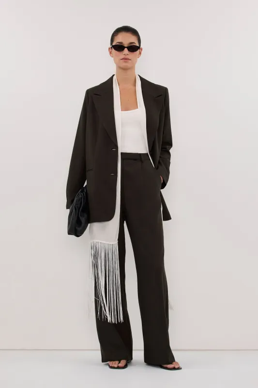 NOA BLACK OLIVE TAILORED PANT made by Dissh