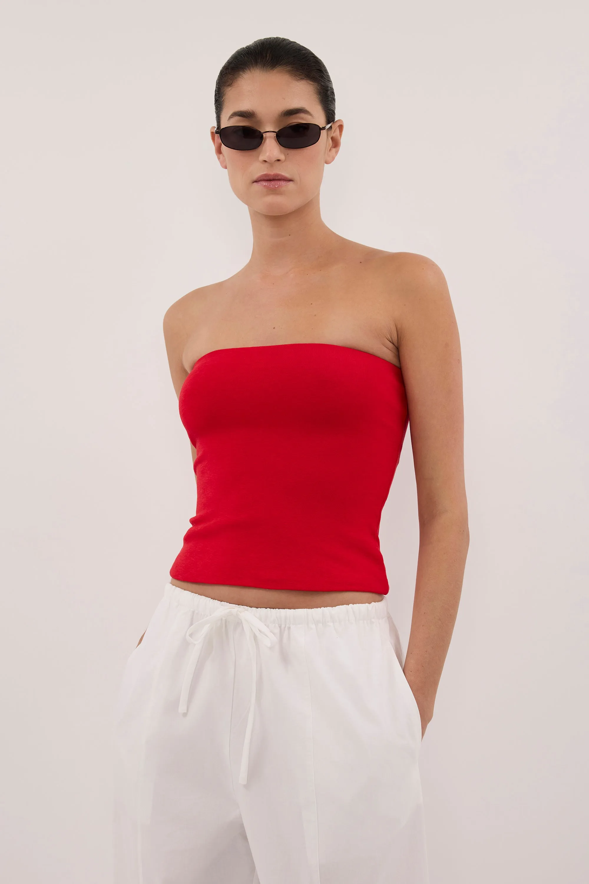AVEN RED BANDEAU TOP sold by Dissh product image thumbnail 2