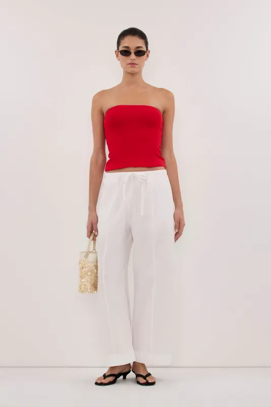 AVEN RED BANDEAU TOP made by Dissh