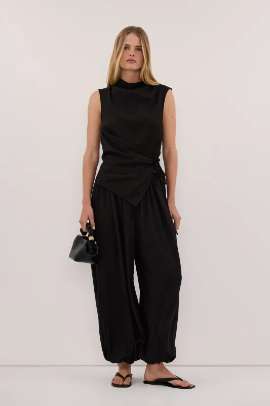 CALIA BLACK TIE TOP made by Dissh