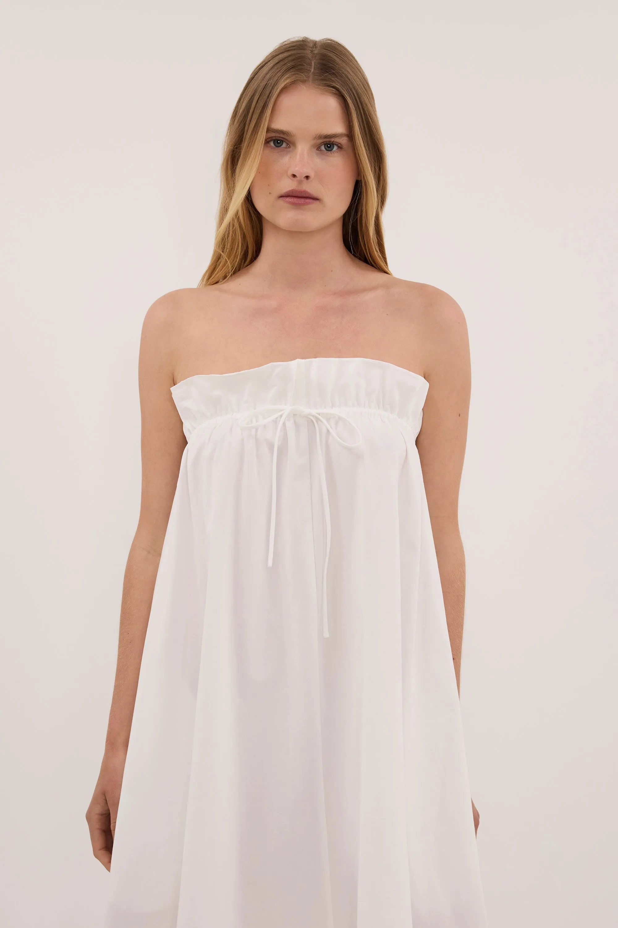 BERNICE WHITE PAPERBAG MIDI DRESS sold by Dissh product image thumbnail 2