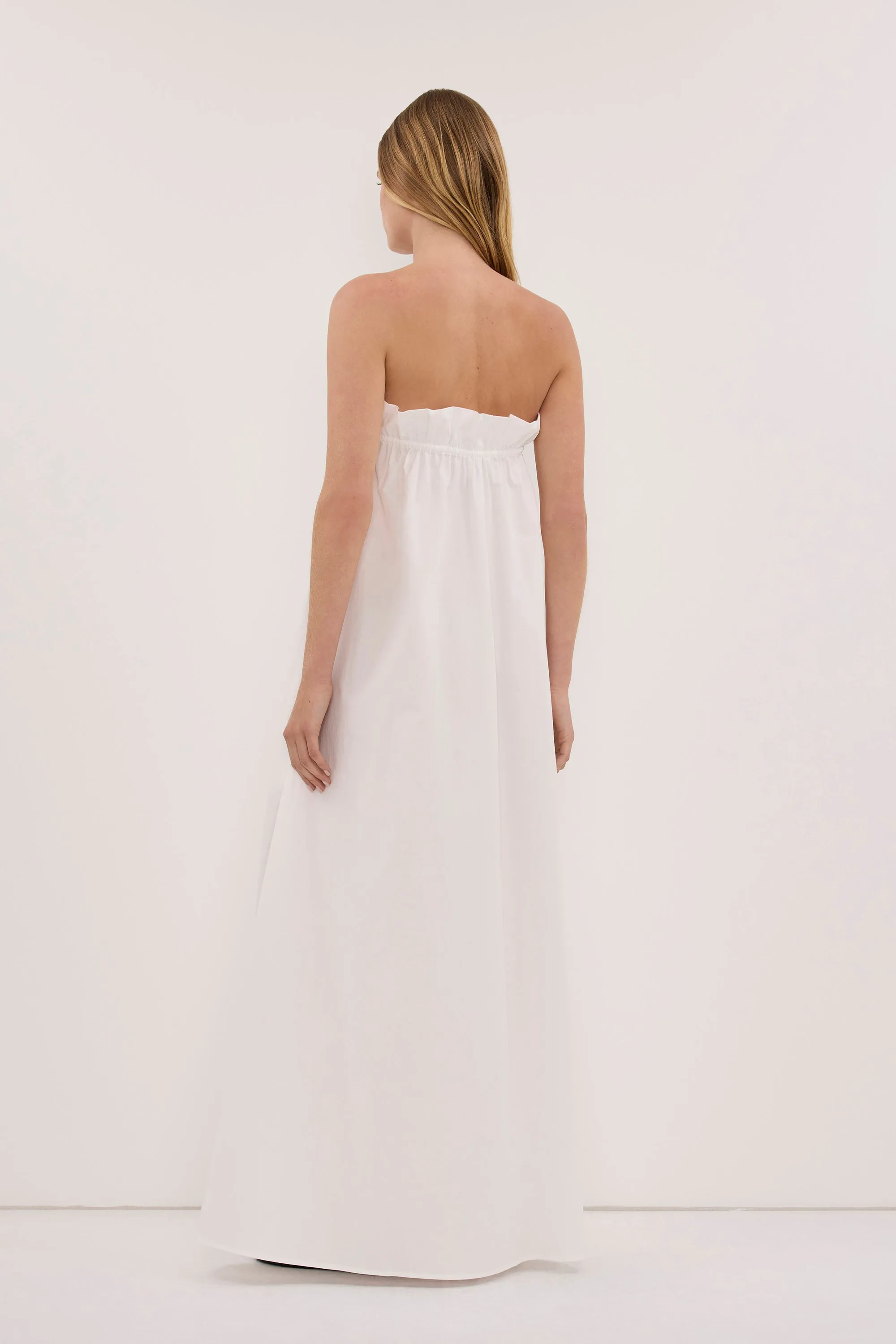 BERNICE WHITE PAPERBAG MIDI DRESS sold by Dissh product image thumbnail 4