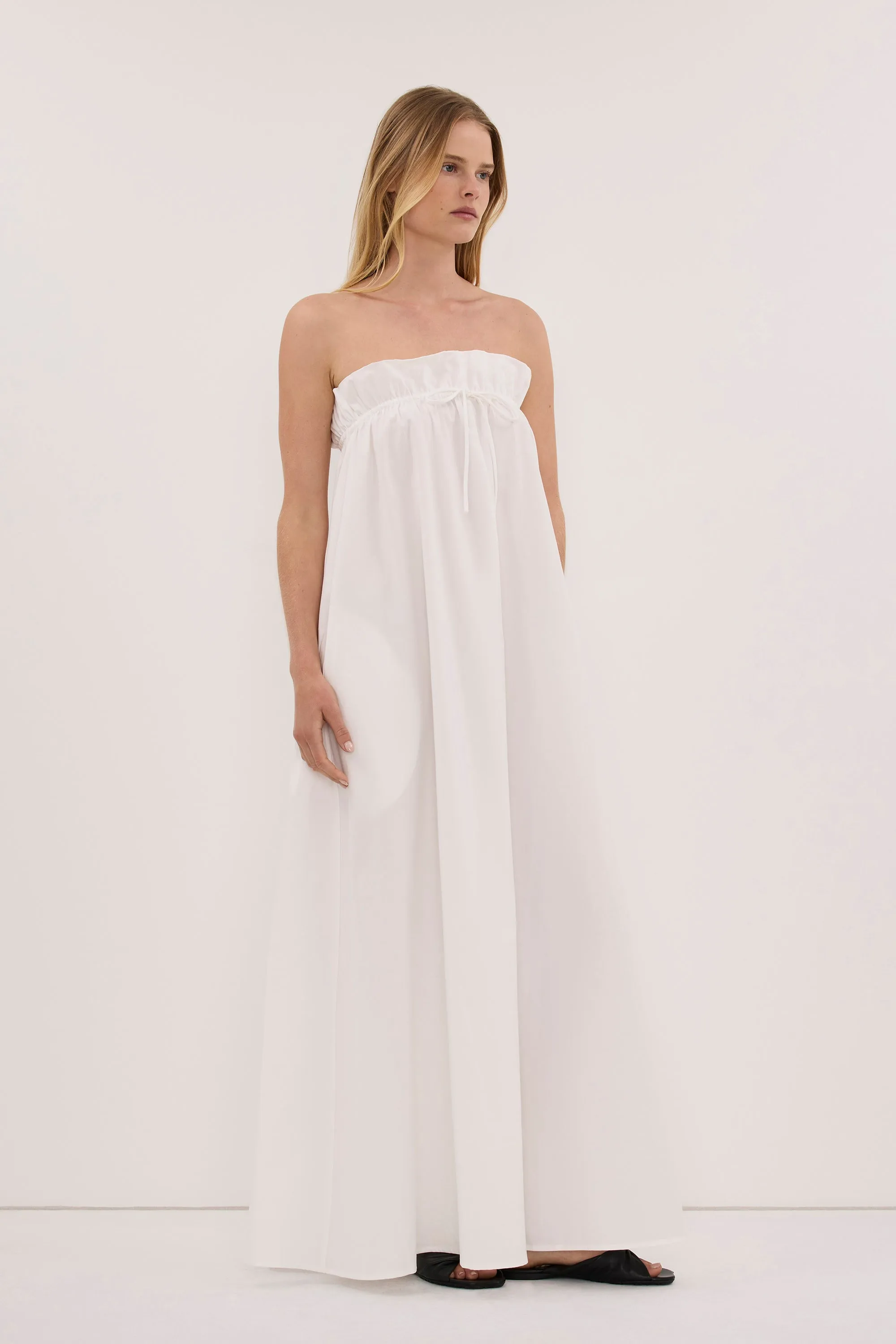 BERNICE WHITE PAPERBAG MIDI DRESS sold by Dissh product image thumbnail 3