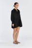 VIOLET BLACK LINEN MINI DRESS sold by Dissh