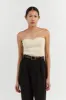 VERONICA BUTTER BANDEAU KNIT TOP sold by Dissh