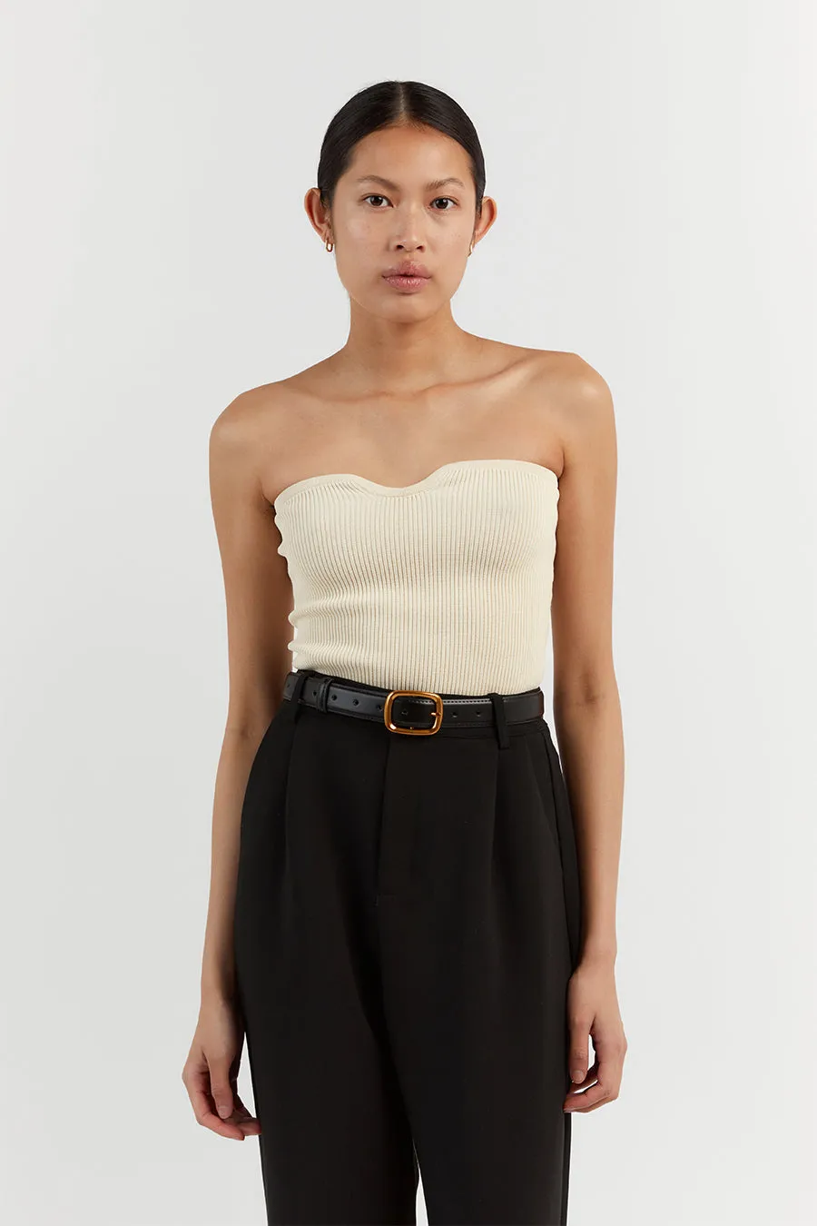 VERONICA BUTTER BANDEAU KNIT TOP sold by Dissh product image thumbnail 2