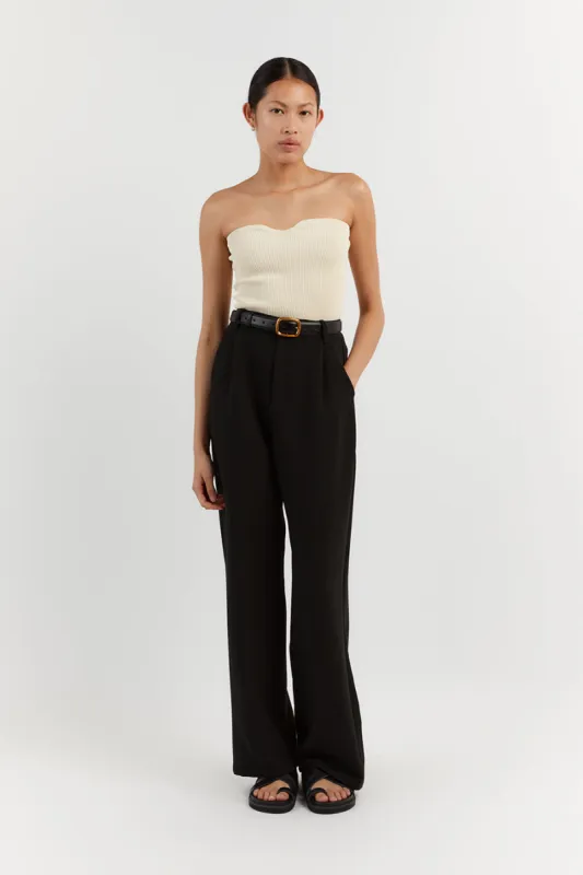VERONICA BUTTER BANDEAU KNIT TOP sold by Dissh