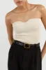VERONICA BUTTER BANDEAU KNIT TOP sold by Dissh