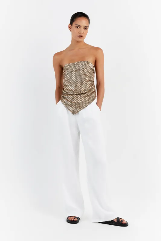 LOU SWIRL SATIN SCARF TOP sold by Dissh