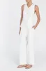 BILLY WHITE LINEN TAPERED PANT sold by Dissh